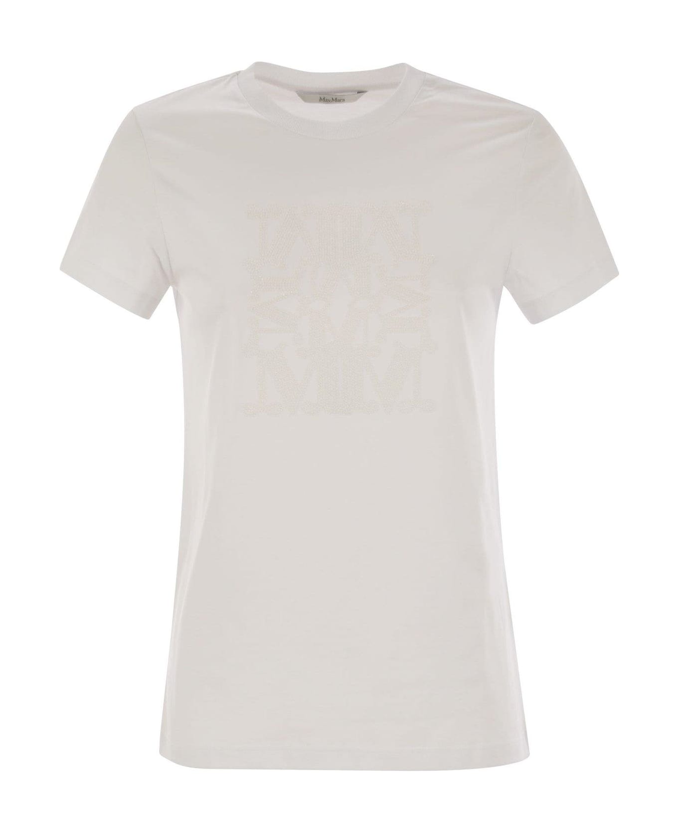 Logo Embroidered Crewneck T-shirt - Thumbnail 2