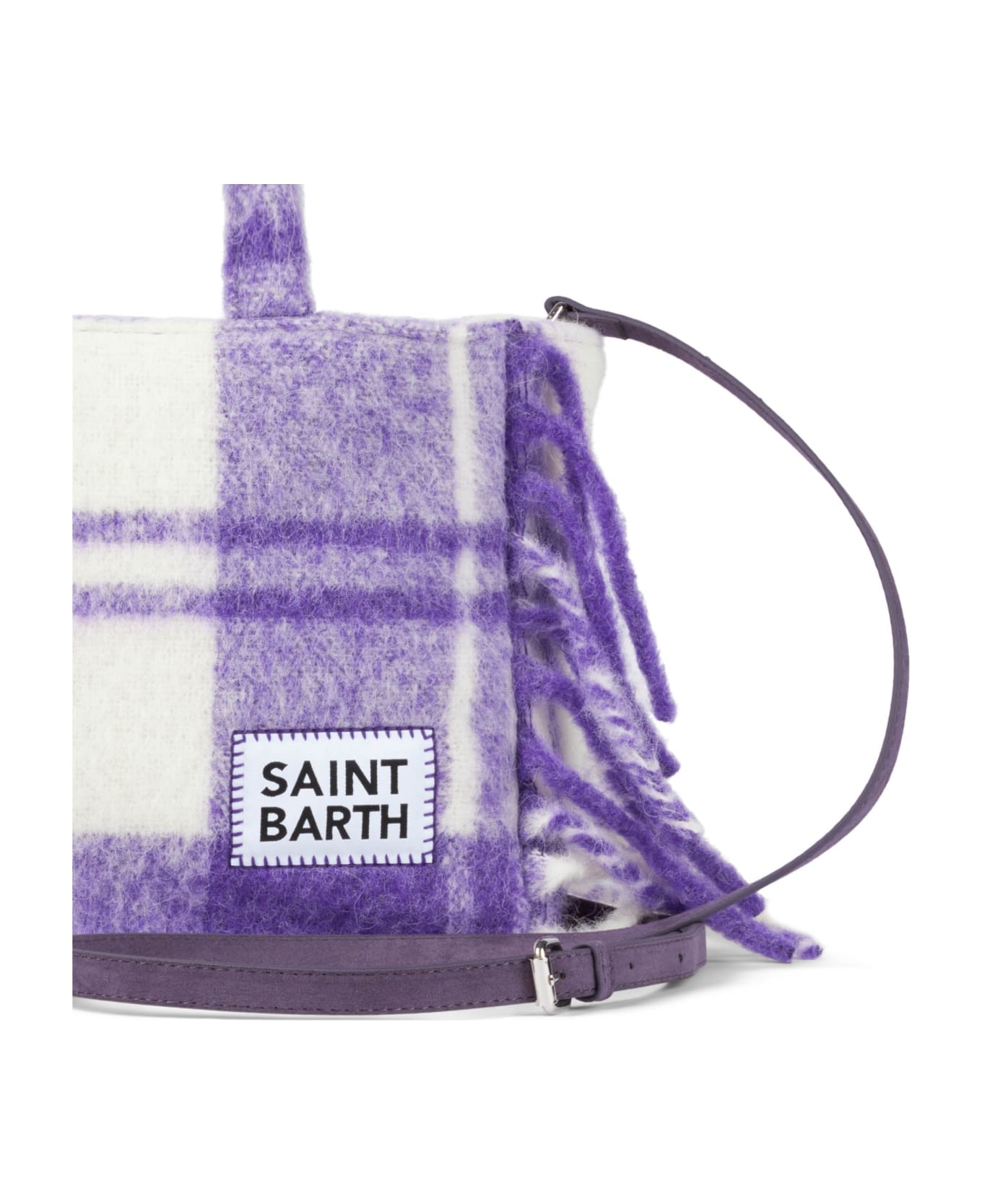 MC2 Saint Barth Colette Blanket Handbag With Tartan Print - PINK