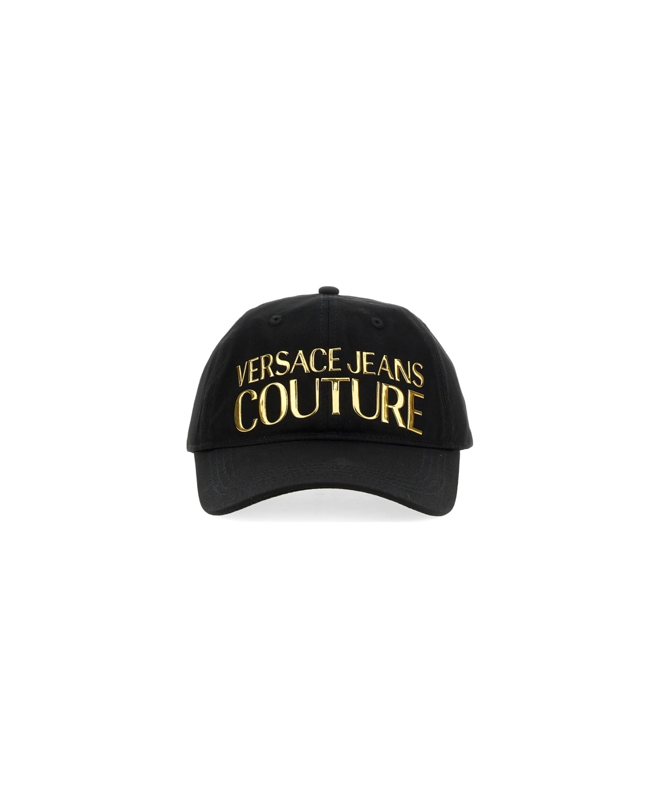 Versace Jeans Couture Baseball Hat With Logo - BLACK/GOLD