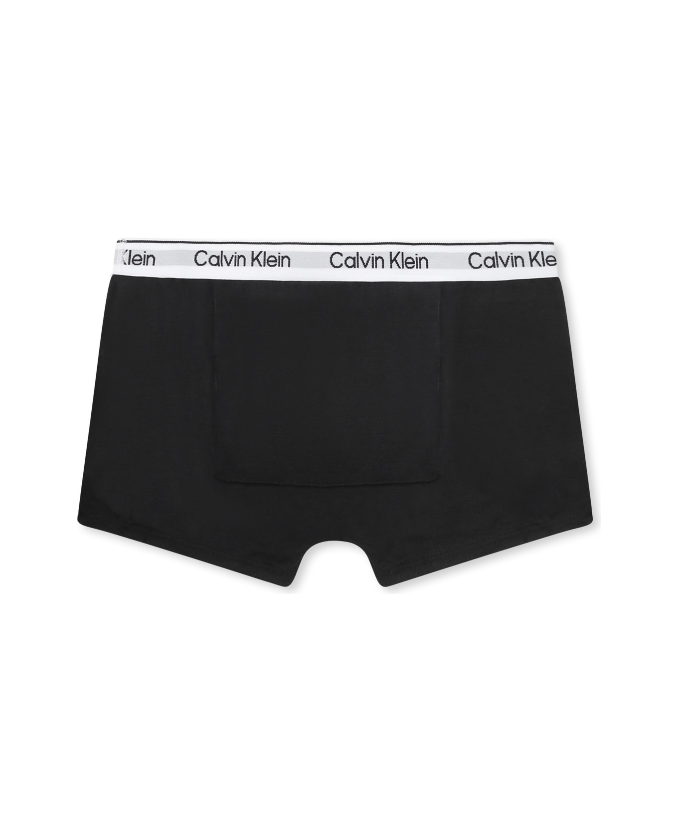 Calvin Klein Black Boxer Set For Boy With Logo - Black