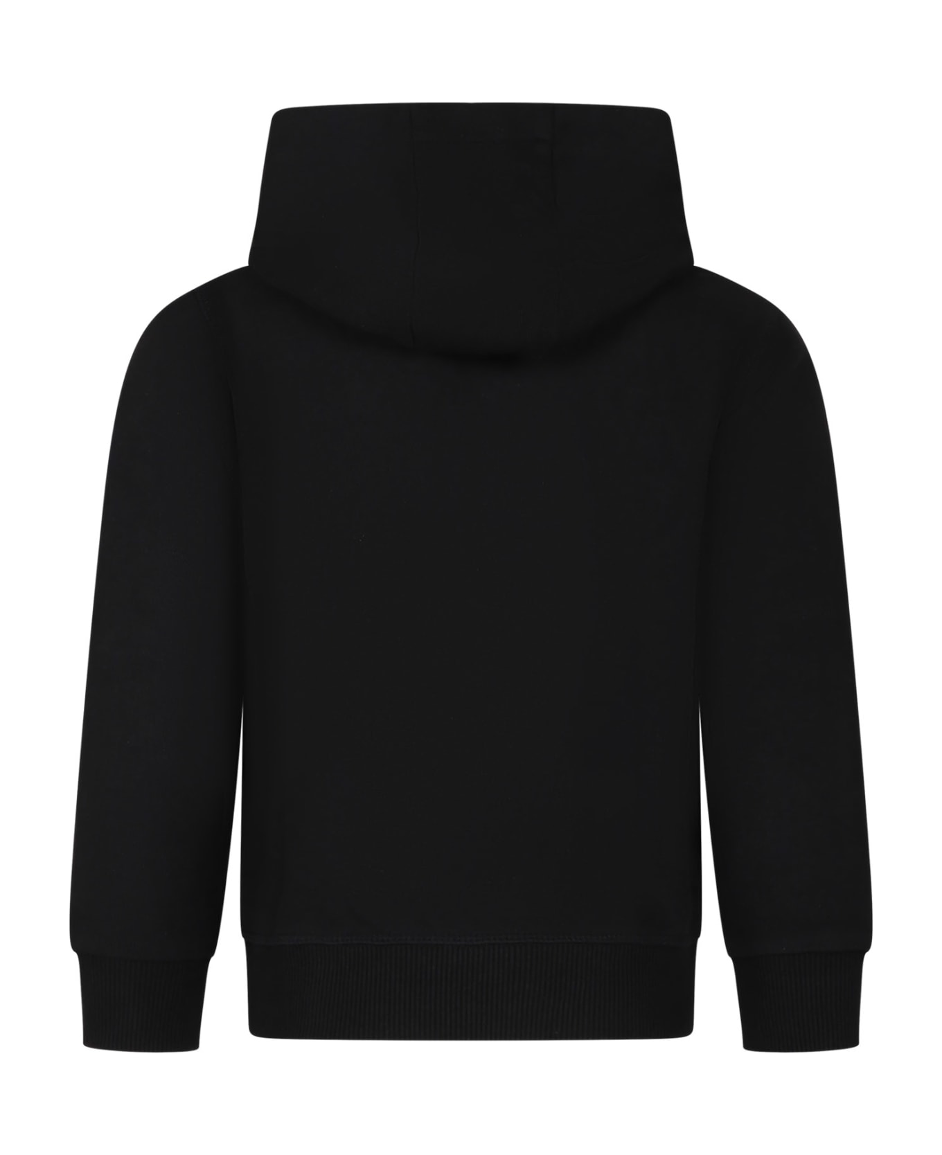 Hugo Boss Black Sweatshirt For Boy With Hood And Logo - Black