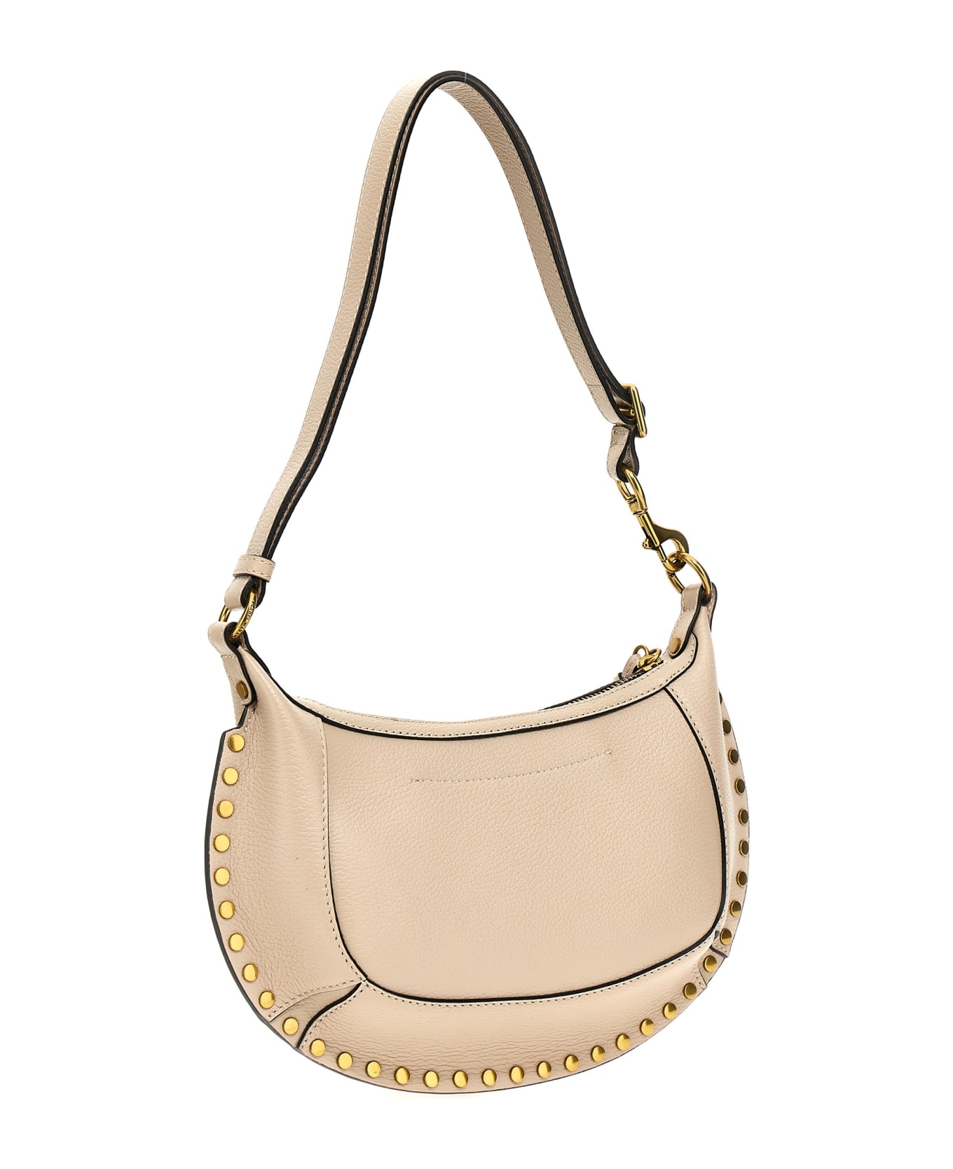 Isabel Marant Shoulder Bag With Studs Detailing In Leather - Beige