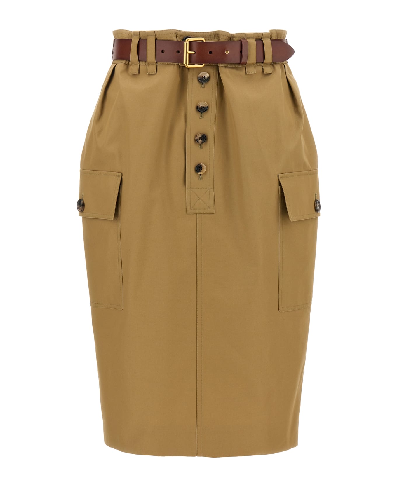 Saint Laurent 'cassandre' Skirt - Beige スカート