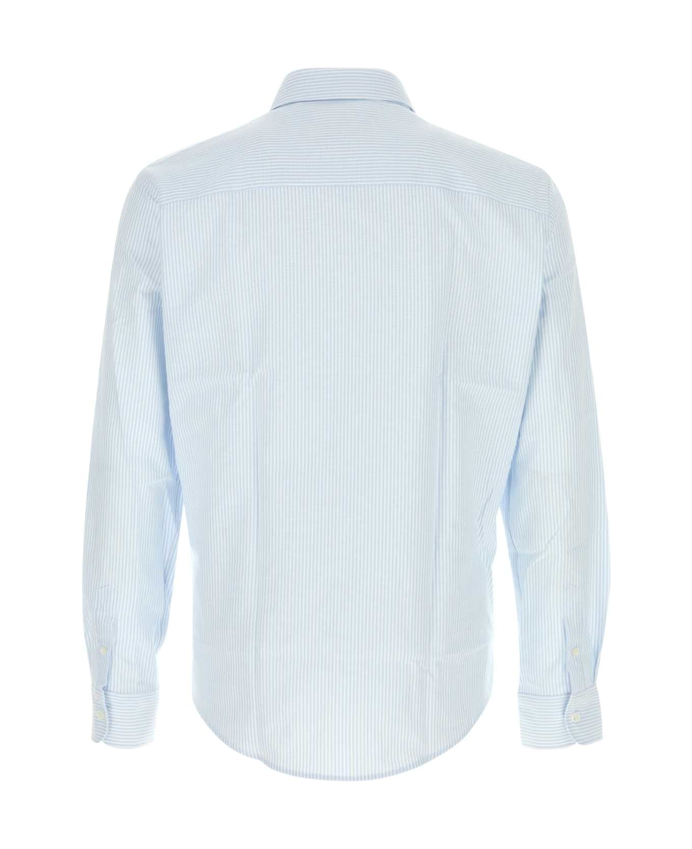 Ami Alexandre Mattiussi Embroidered Oxford Shirt - BLEUCIELBLANCNATUREL