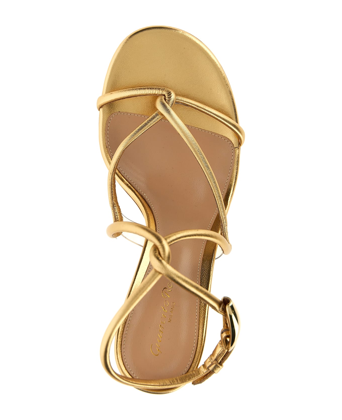 Gianvito Rossi 'black Mamba' Sandals - Gold