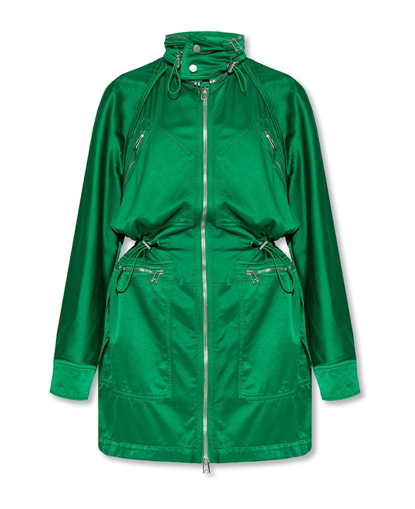 Bottega Veneta Satin Parka - Green