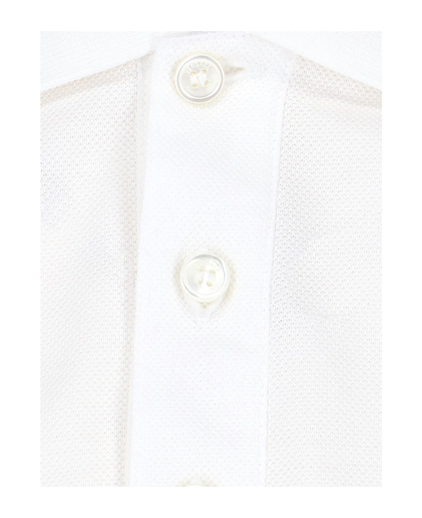 Versace Medusa Embroidered Polo Shirt - White