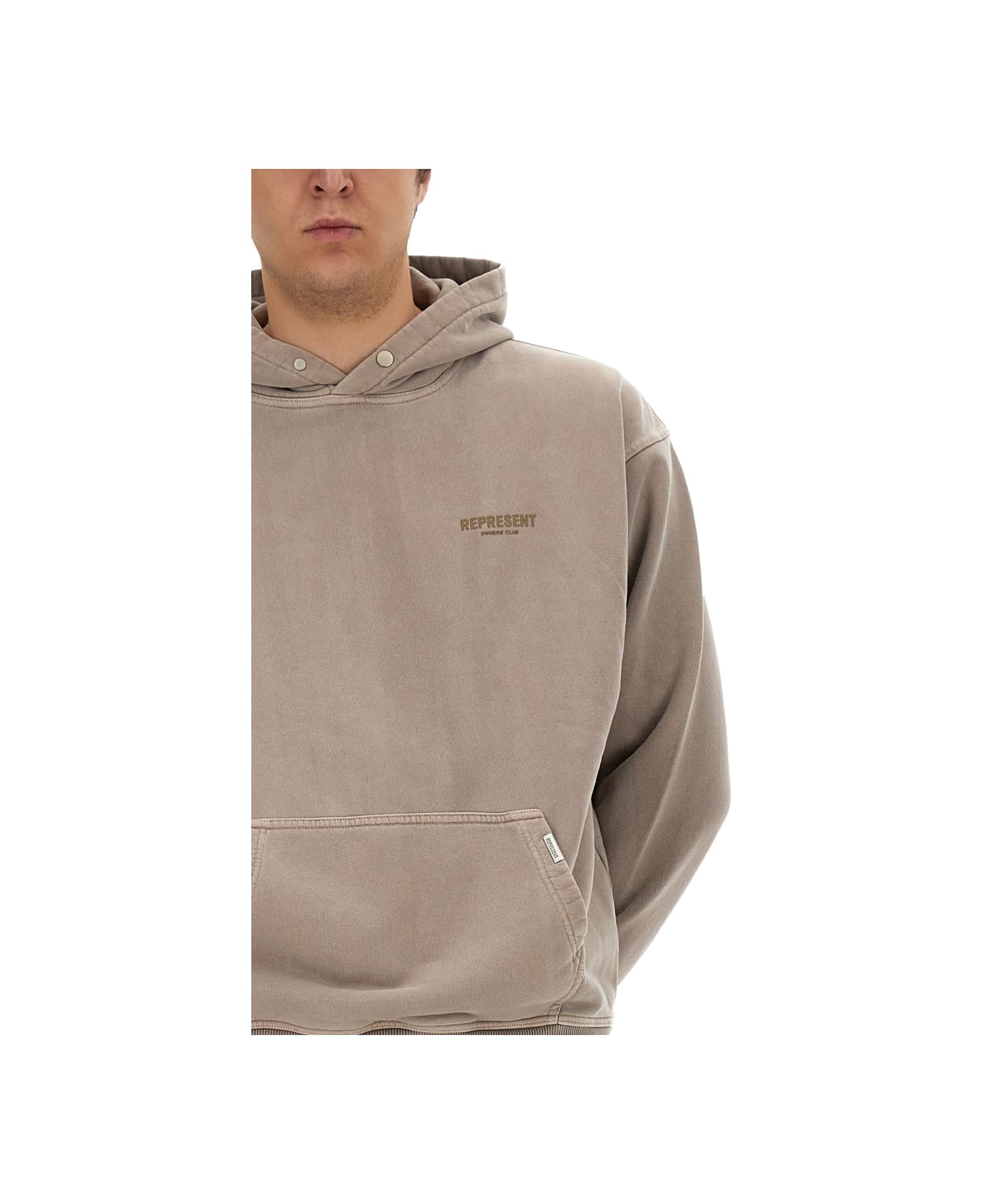 REPRESENT Sweatshirt With Logo - BEIGE フリース