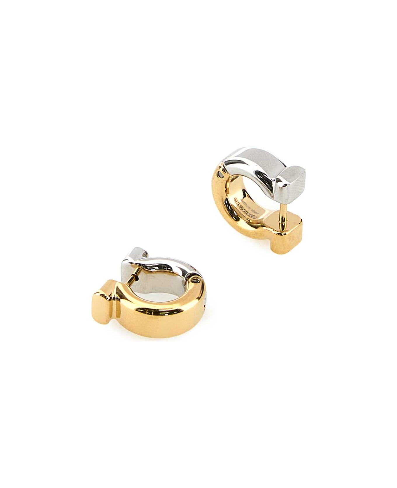 Ferragamo Two-tone Metal Earrings - PALLADIOORO