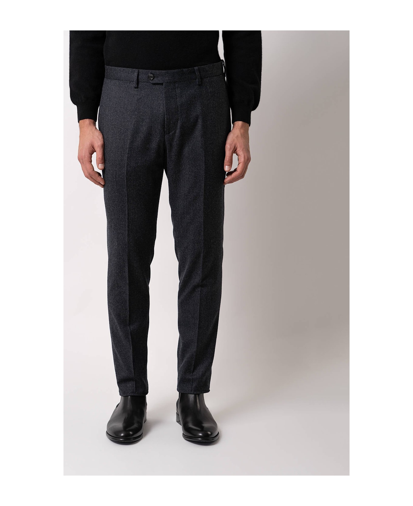 Larusmiani Velvet Trousers Howard Pants - Gray