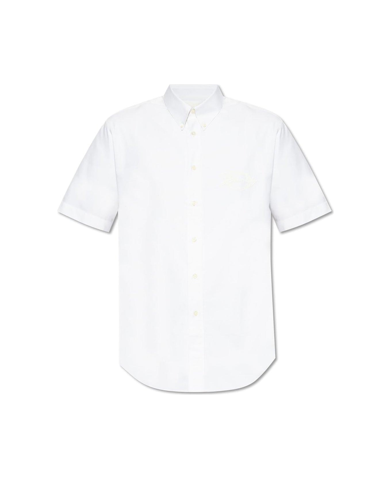Givenchy Collared Short-sleeve Shirt - WHITE