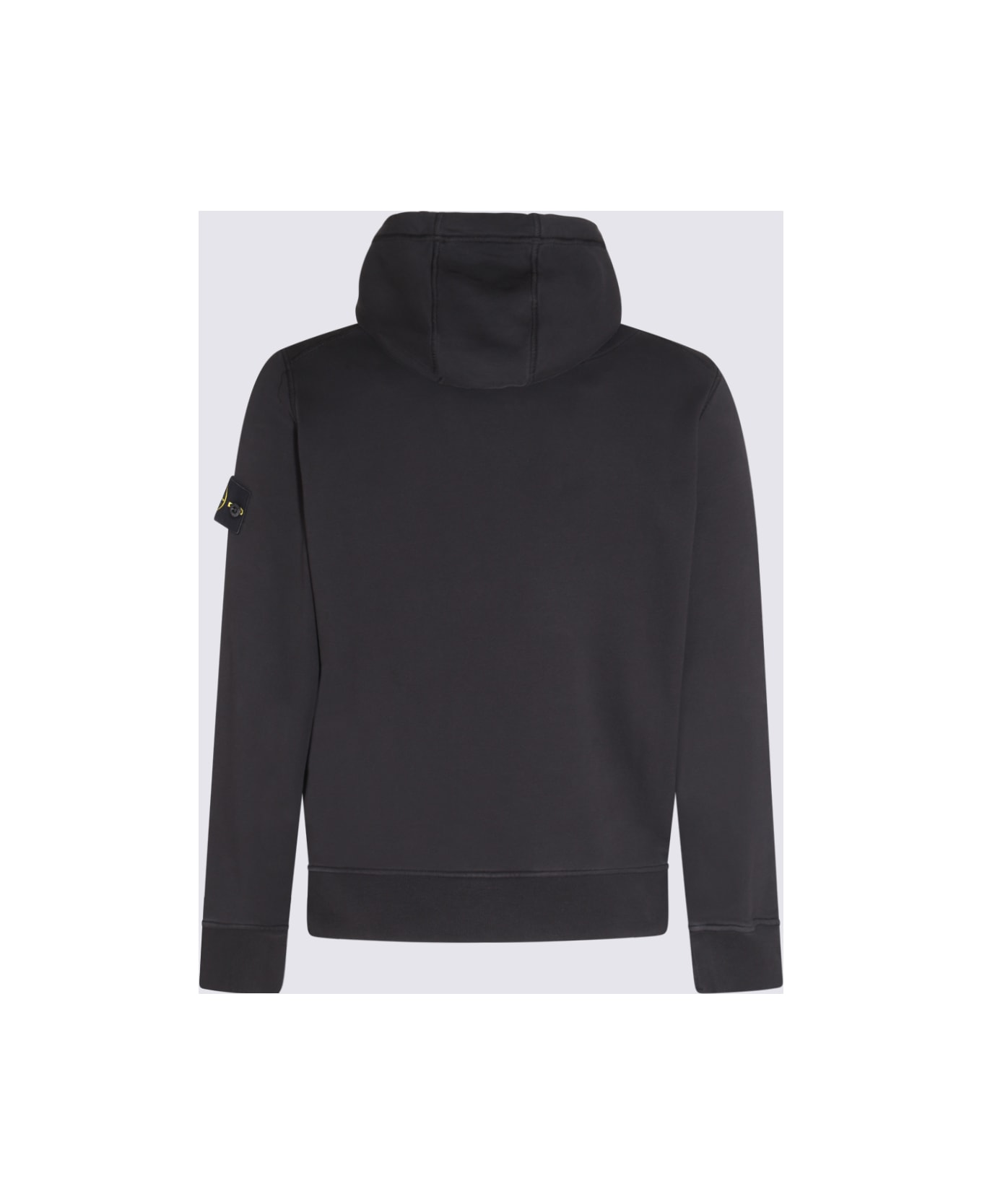 Stone Island Black Cotton Hoodie Sweatshirt - Black