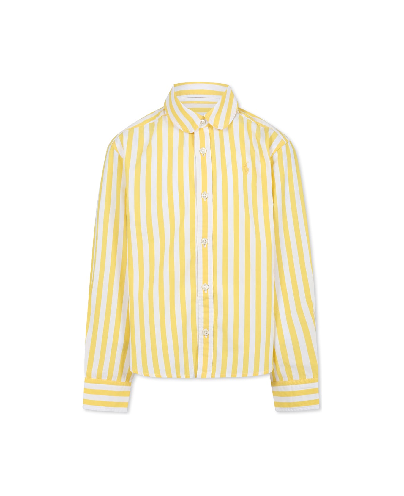 Ralph Lauren Yellow Shirt For Girl With Horse - Yellow