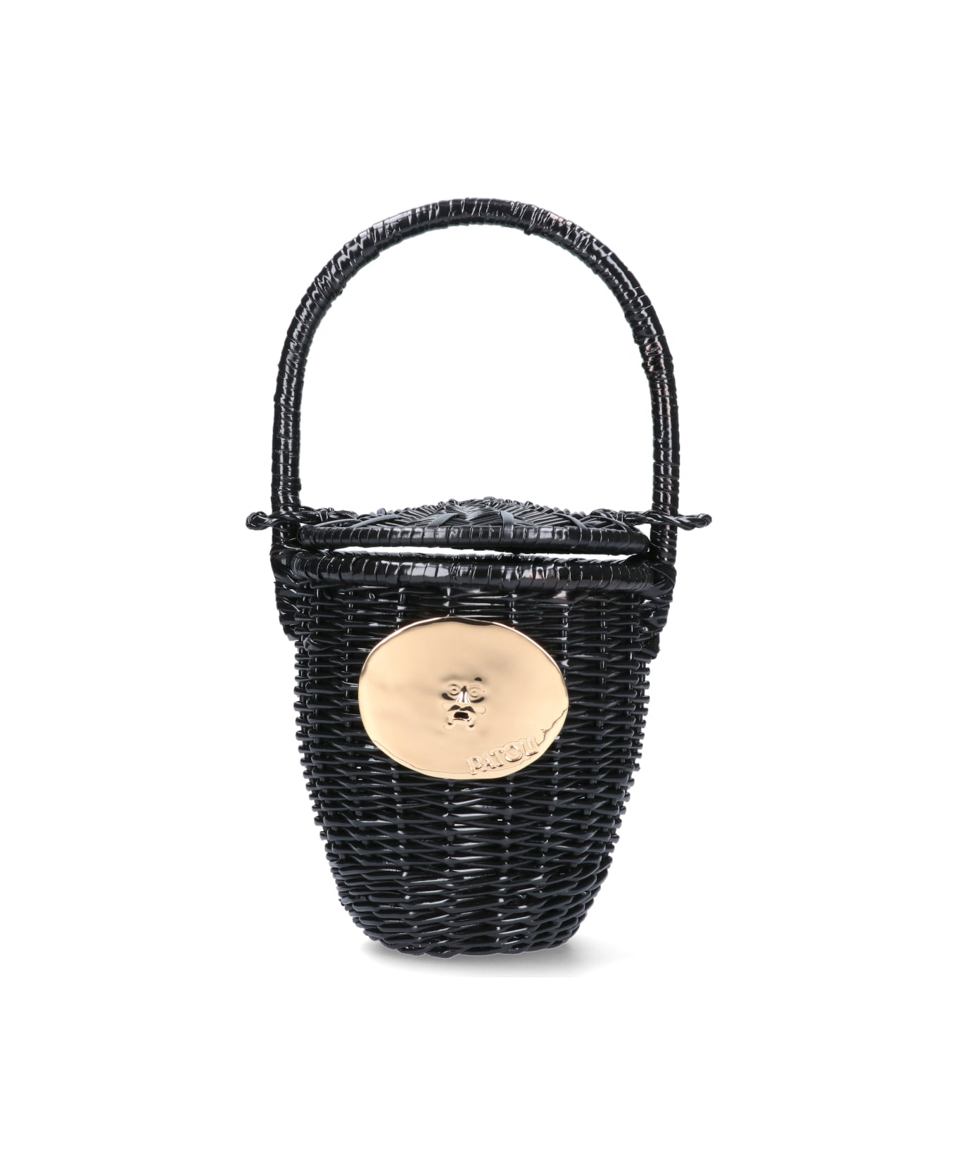 Patou Wicker Bucket Bag - Black トートバッグ