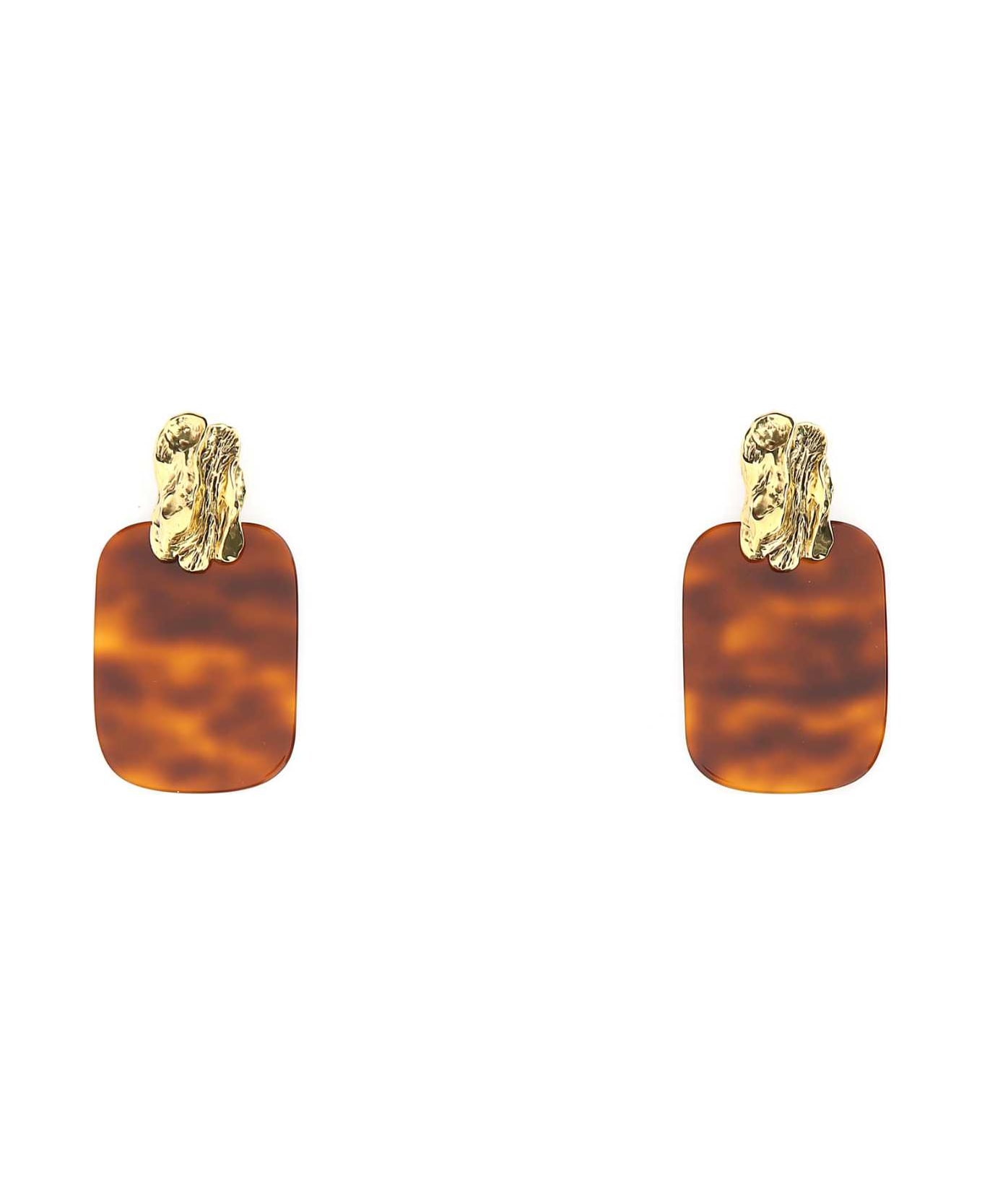 Saint Laurent Multicolor Metal And Resine Earrings - 9463