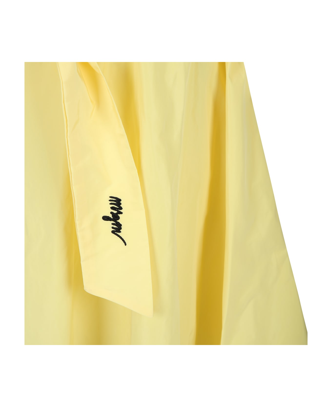 MSGM Yellow Dress For Girl With Logo - Yellow
