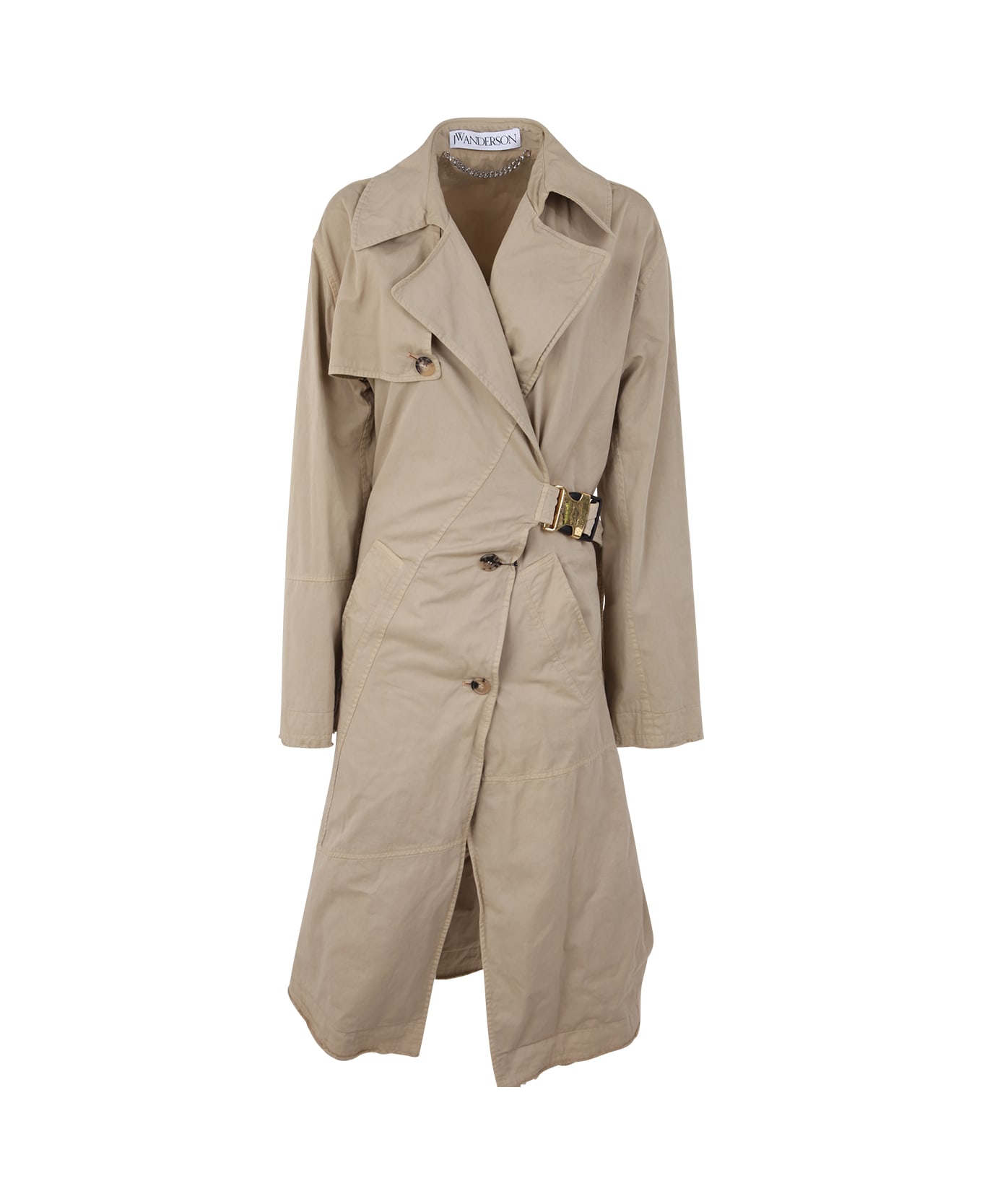 J.W. Anderson Twisted Buckle Trench Coat - Flax コート