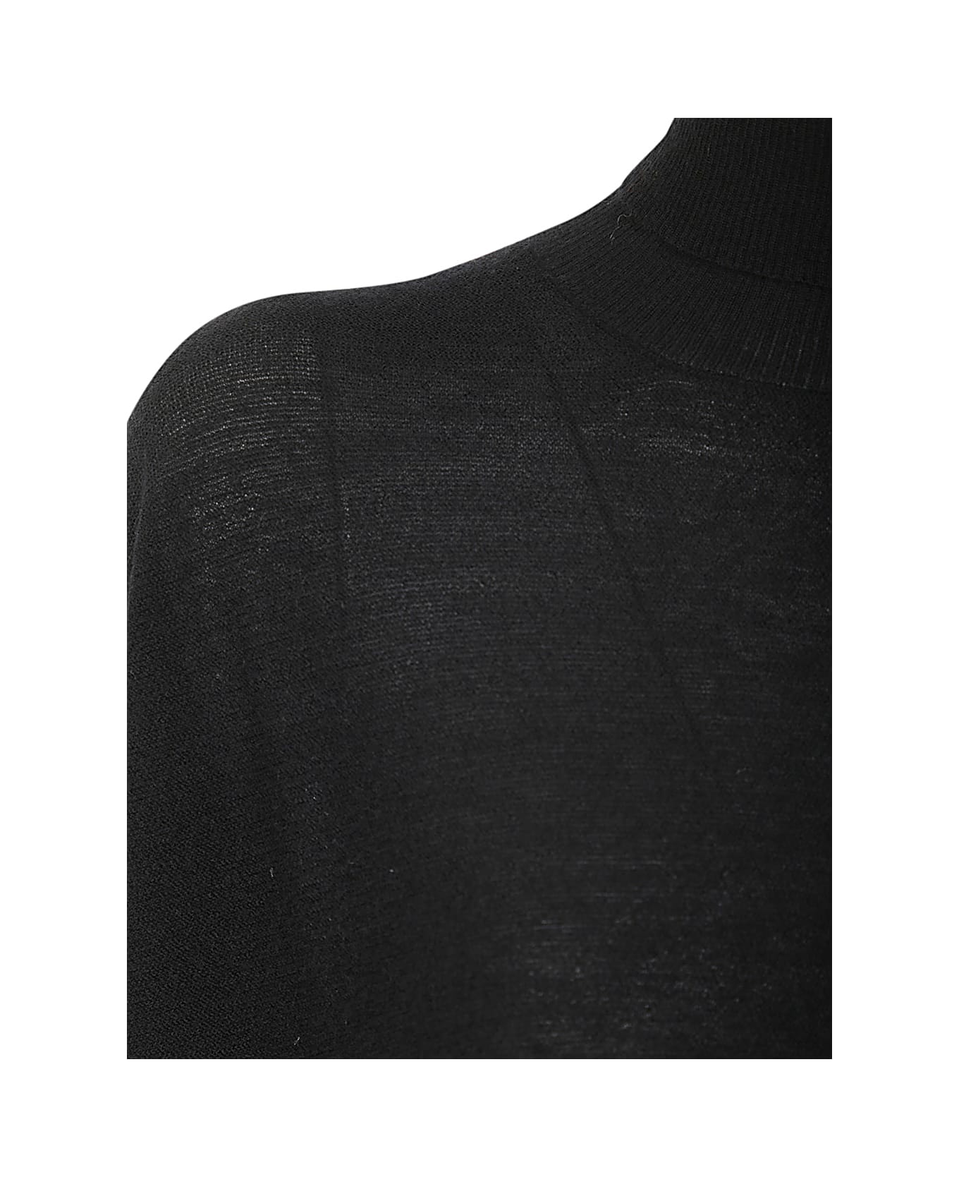 Gentry Portofino Knit High Neck Sweater - Black