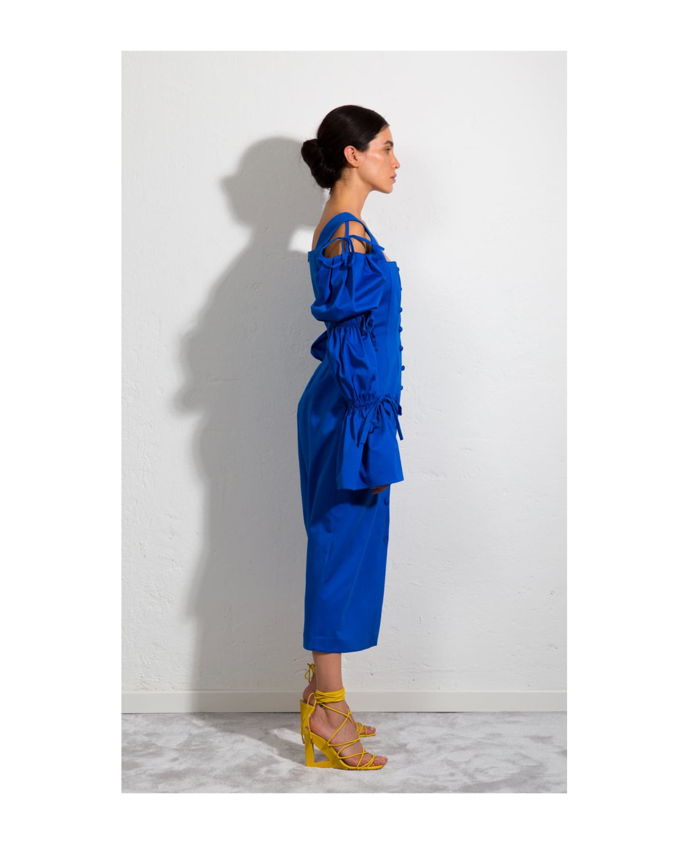 Sara Battaglia Longuette Dress - Blue