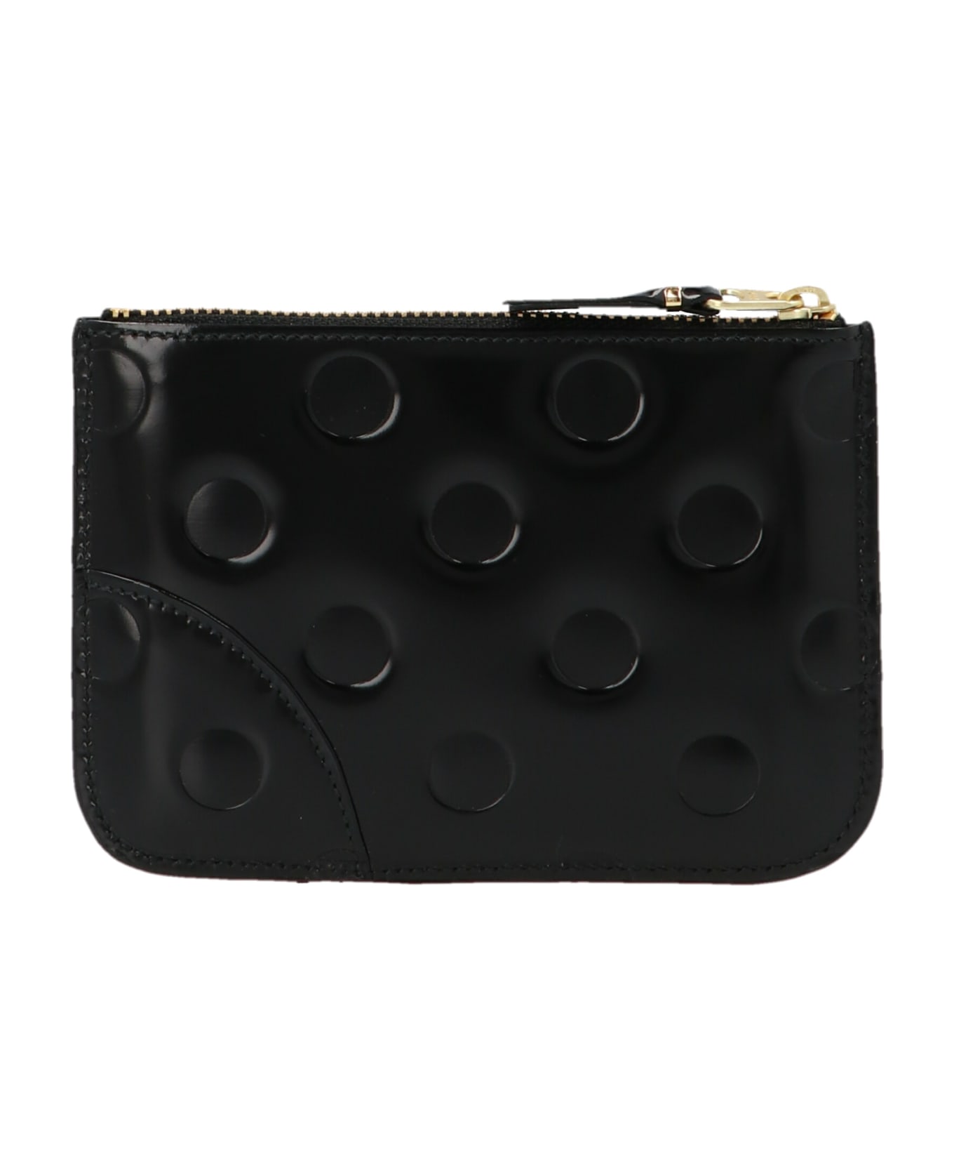 Comme des Garçons Wallet 
polka Dots Embossed Purse - Black  