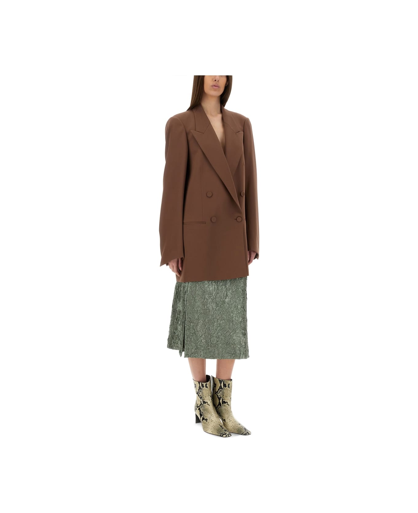 Dries Van Noten Wool Blazer - BROWN