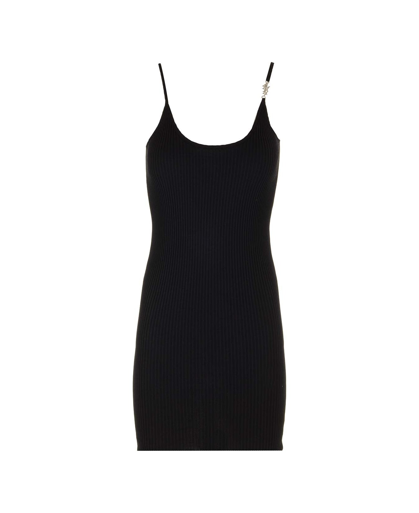 AMIRI Ribbed Cotton Mini Dress - Black