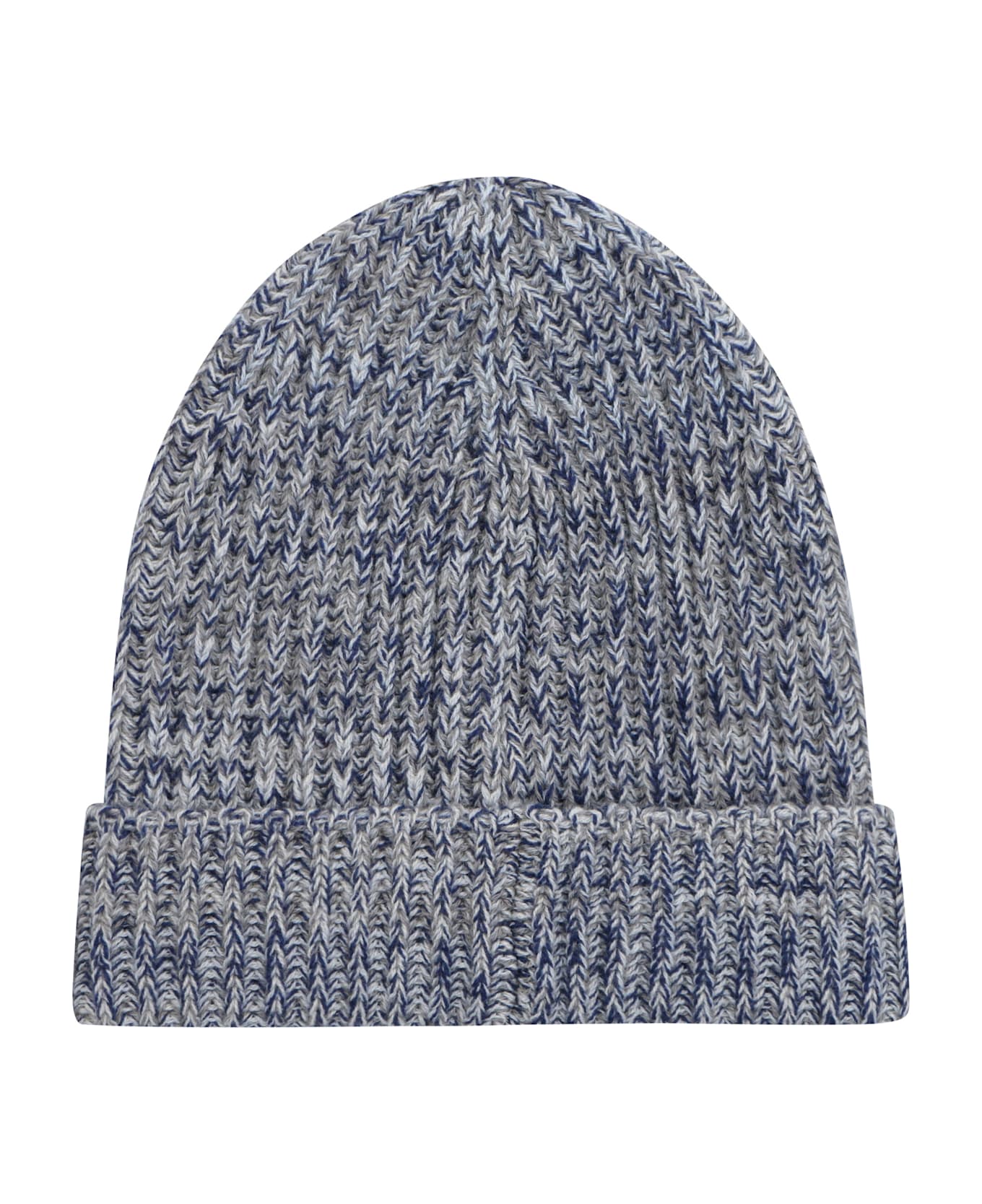 Malo Ribbed Knit Beanie - blue