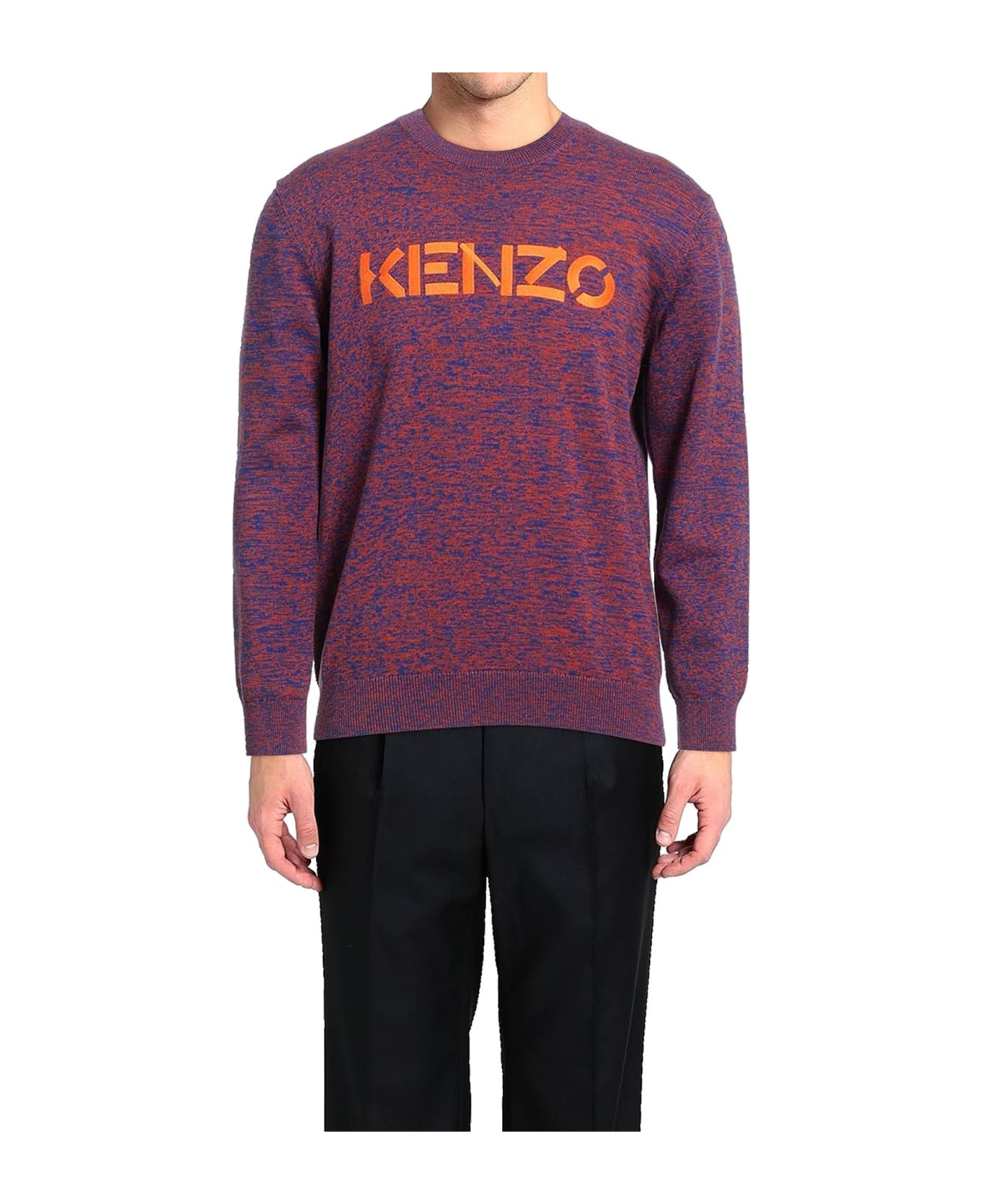 Kenzo Cotton Logo Sweater - Blue フリース