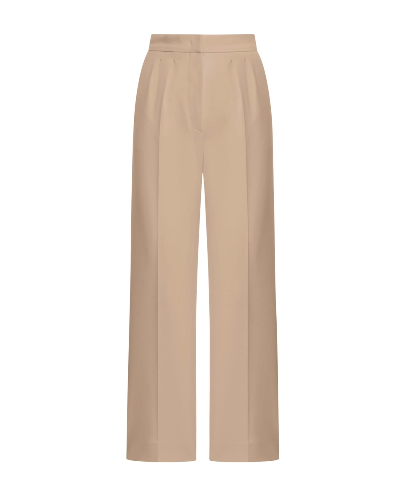 Max Mara High Waisted Straight-leg Pants - Beige