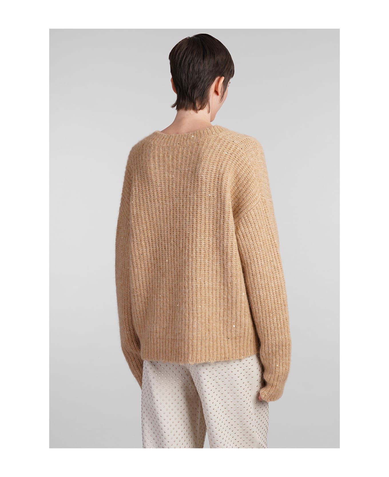 Laneus Knitwear In Camel Cashmere - Beige