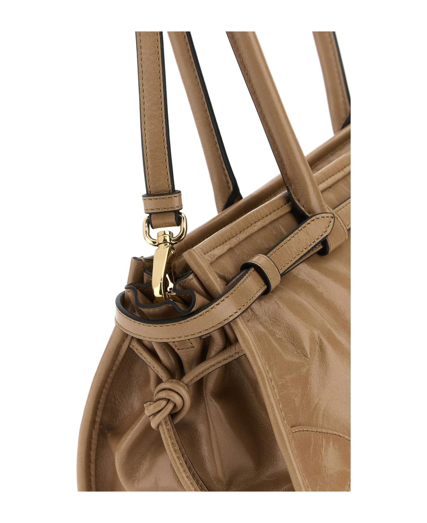 Prada Cappuccino Leather Shoulder Bag - Cammeo