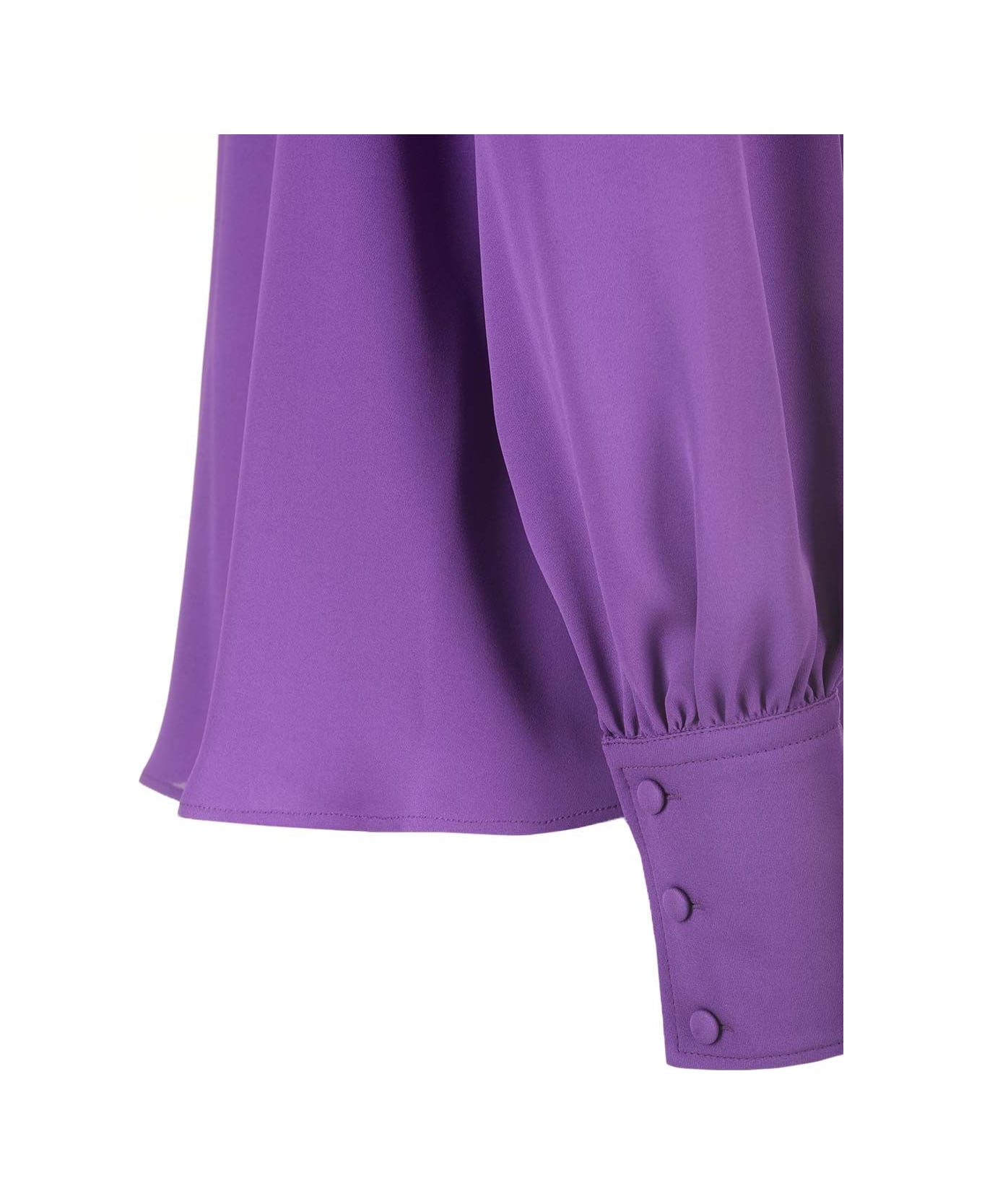 Valentino Garavani Silk Georgette Shirt - Violet