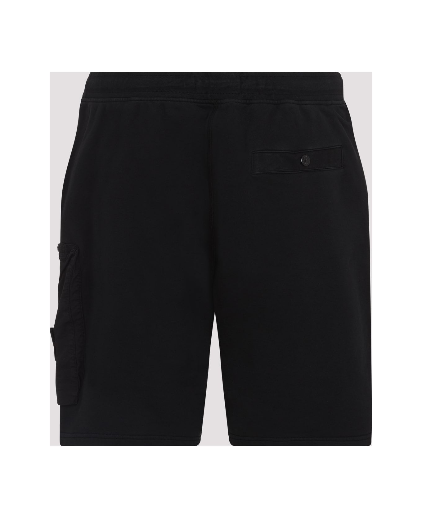 Stone Island Logo-patch Drawstring Shorts - BLACK