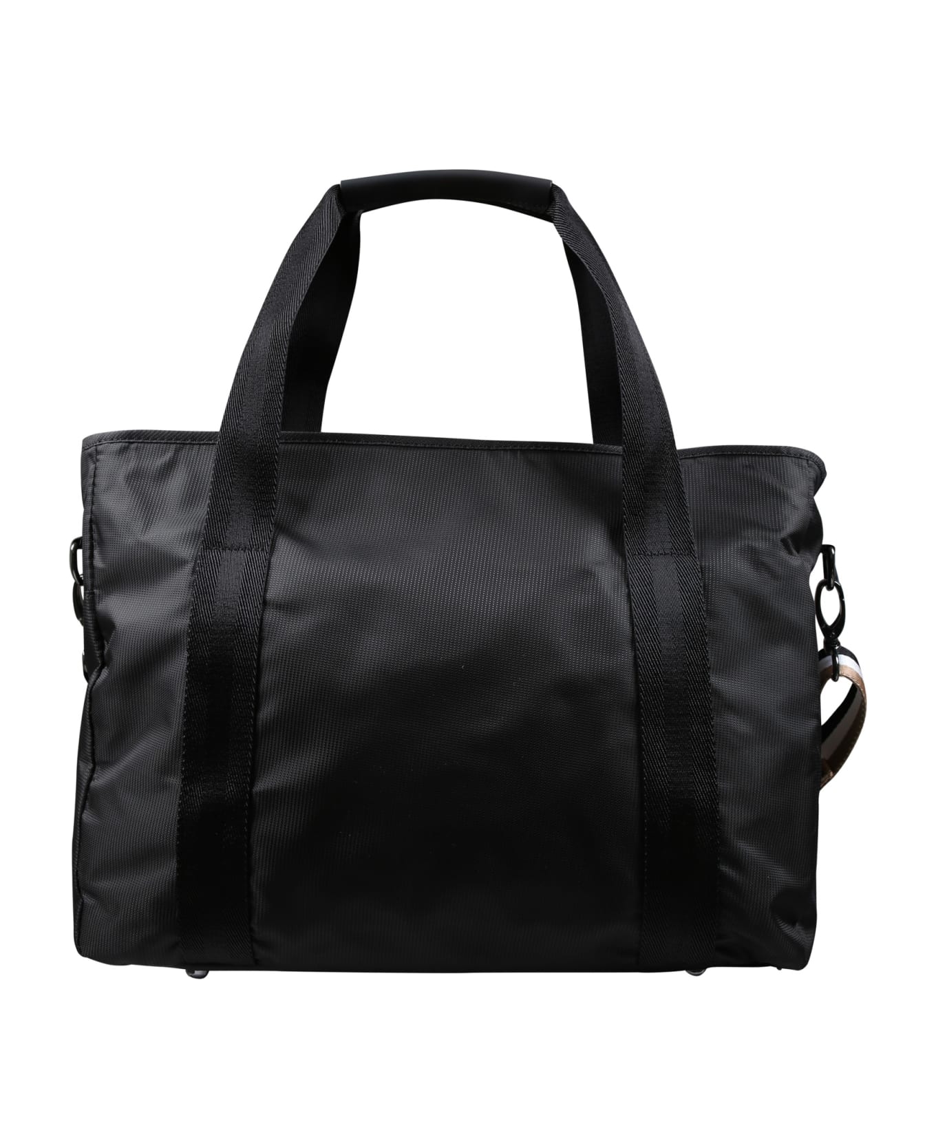 Hugo Boss Black Mother Bag For Baby Boy With Logo - Black