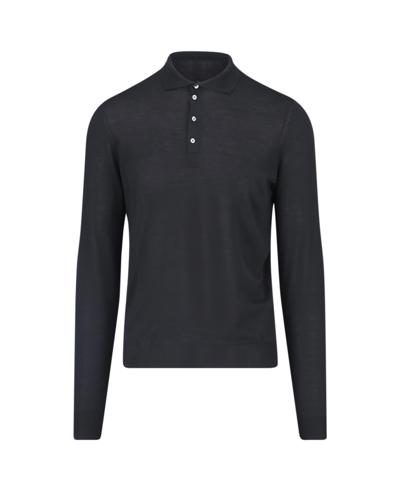 Drumohr Knitted Polo Shirt - Black  
