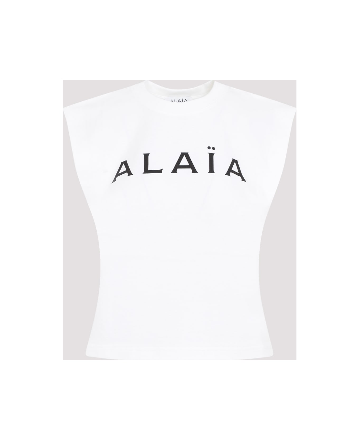 新品ALAÏAオーガニックコットンロゴTシャツ　サイズ34 新品ALAÏAオーガニックコットンロゴTシャツ サイズ34