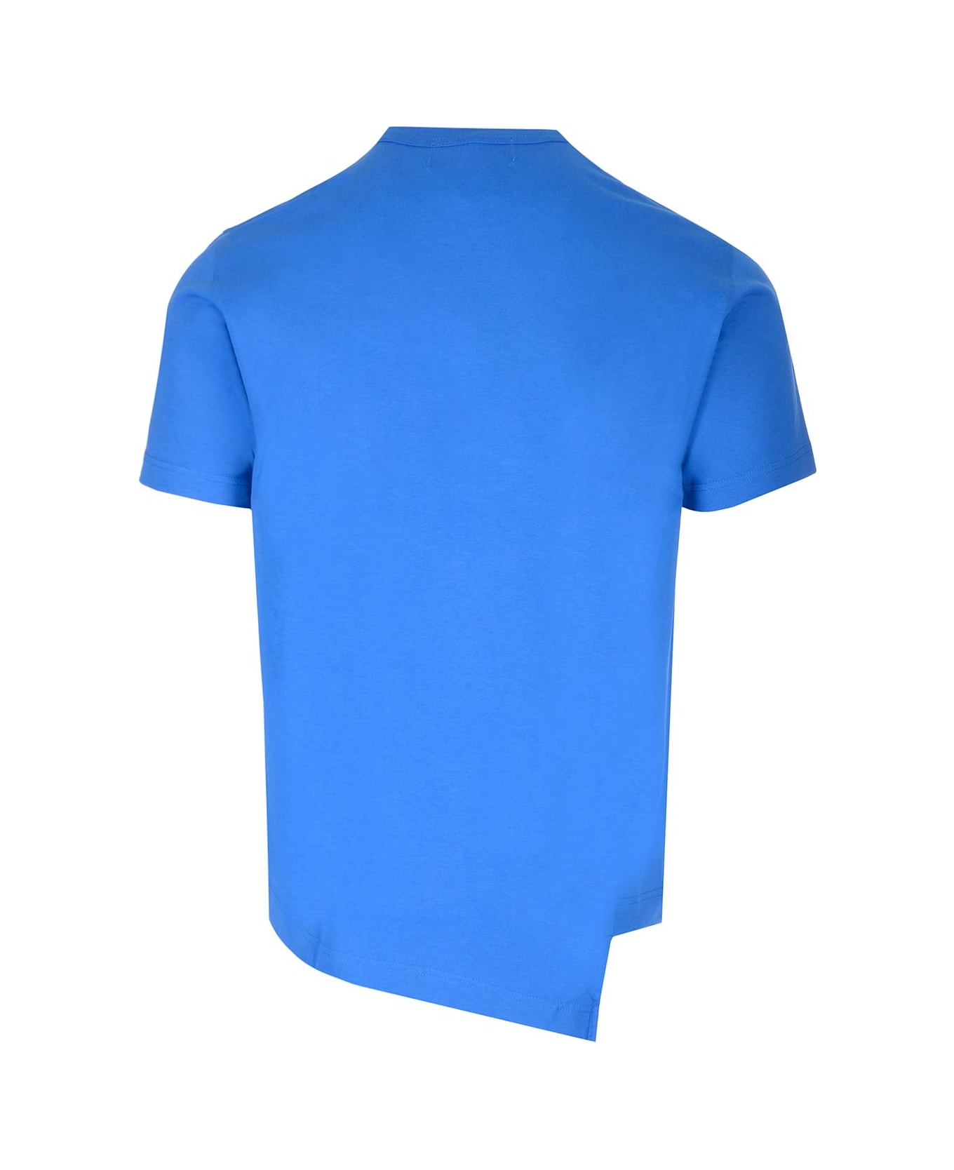 Comme des Garçons Blue Asymmetric T-shirt X La Coste - BLUE シャツ
