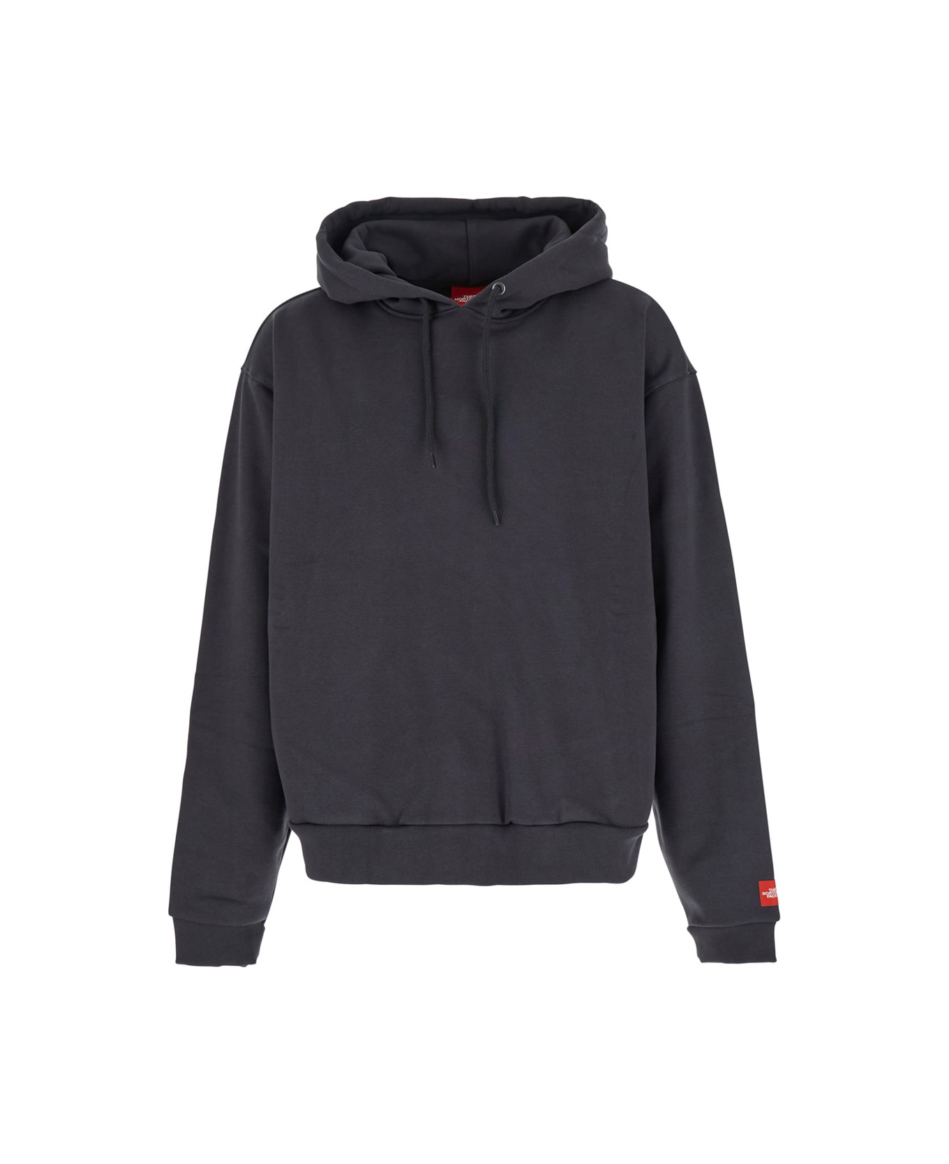 The North Face Grey Hoodie With Logo On Sleeve In Cotton Man - Grey