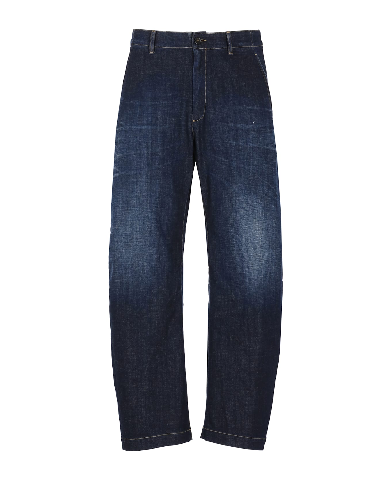 Dsquared2 Blue Five-pocket Jeans With Distressed Effect In Denim Man - Blue