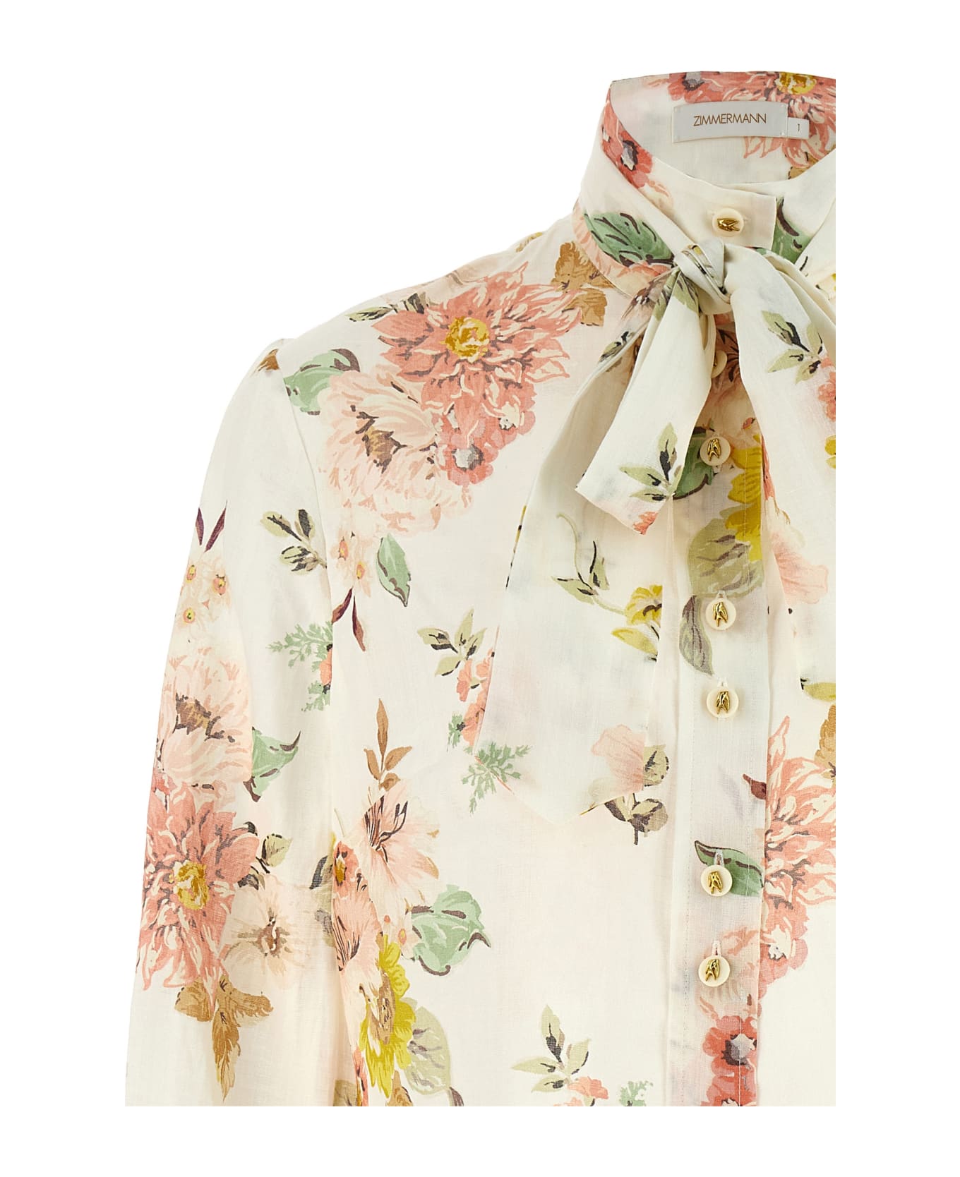 Zimmermann Floral Bow Shirt - Multicolor