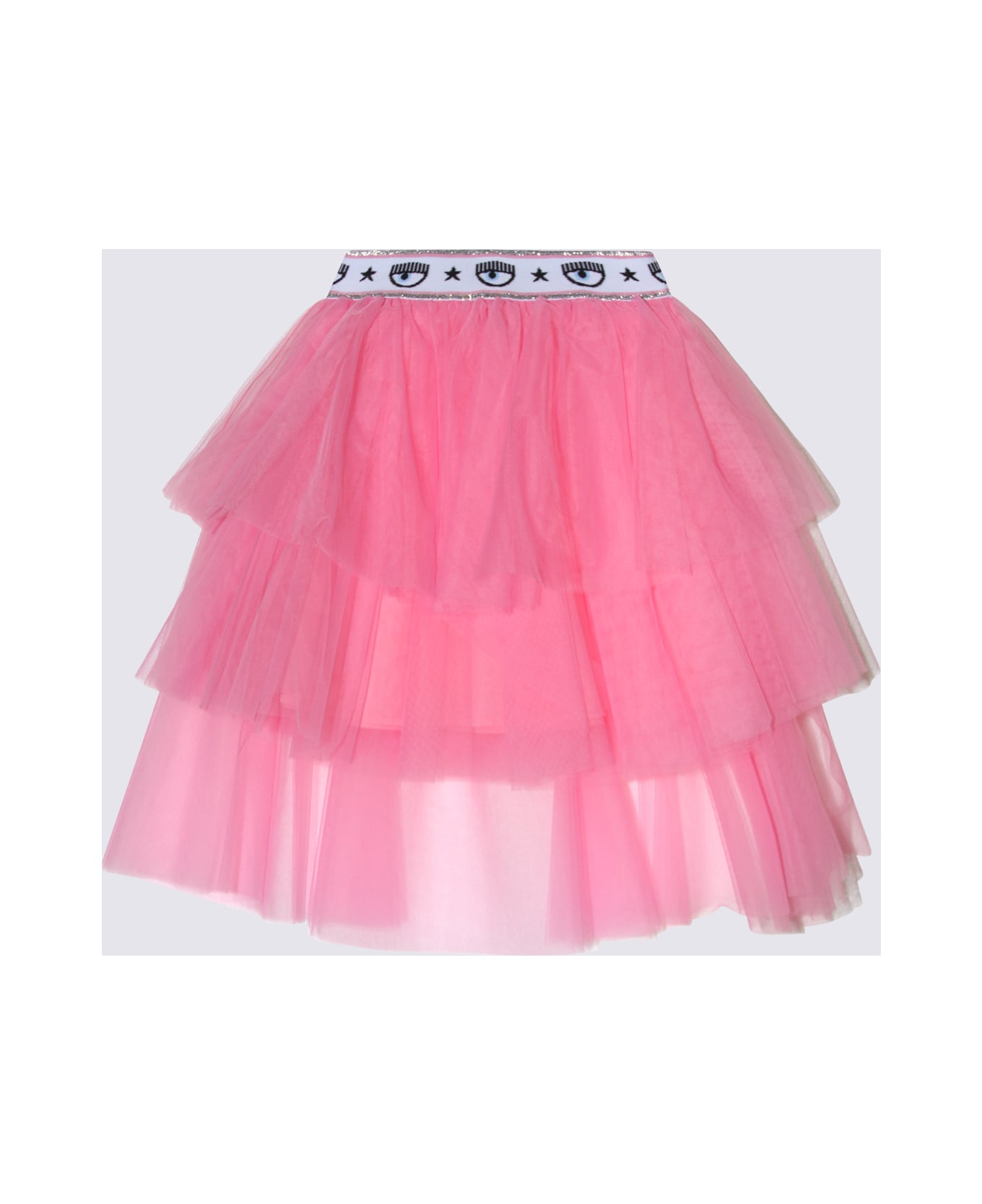 Chiara Ferragni Sachet Pink Tulle Eye Star Skirt - SACHET PINK