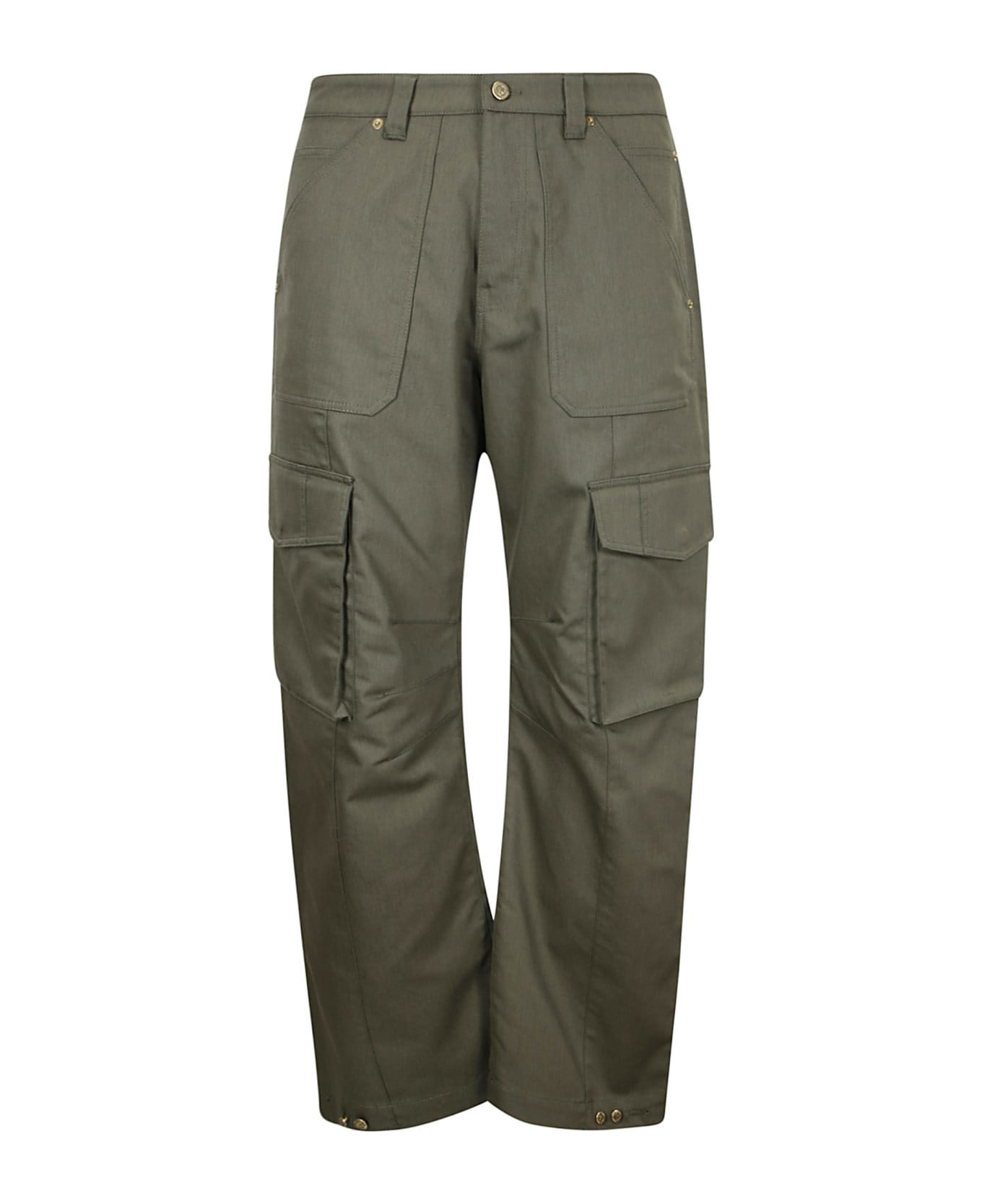 Golden Goose Golden M`s Cargo Pant Mixed Cotton Fabric No Bottom Pocket - Green