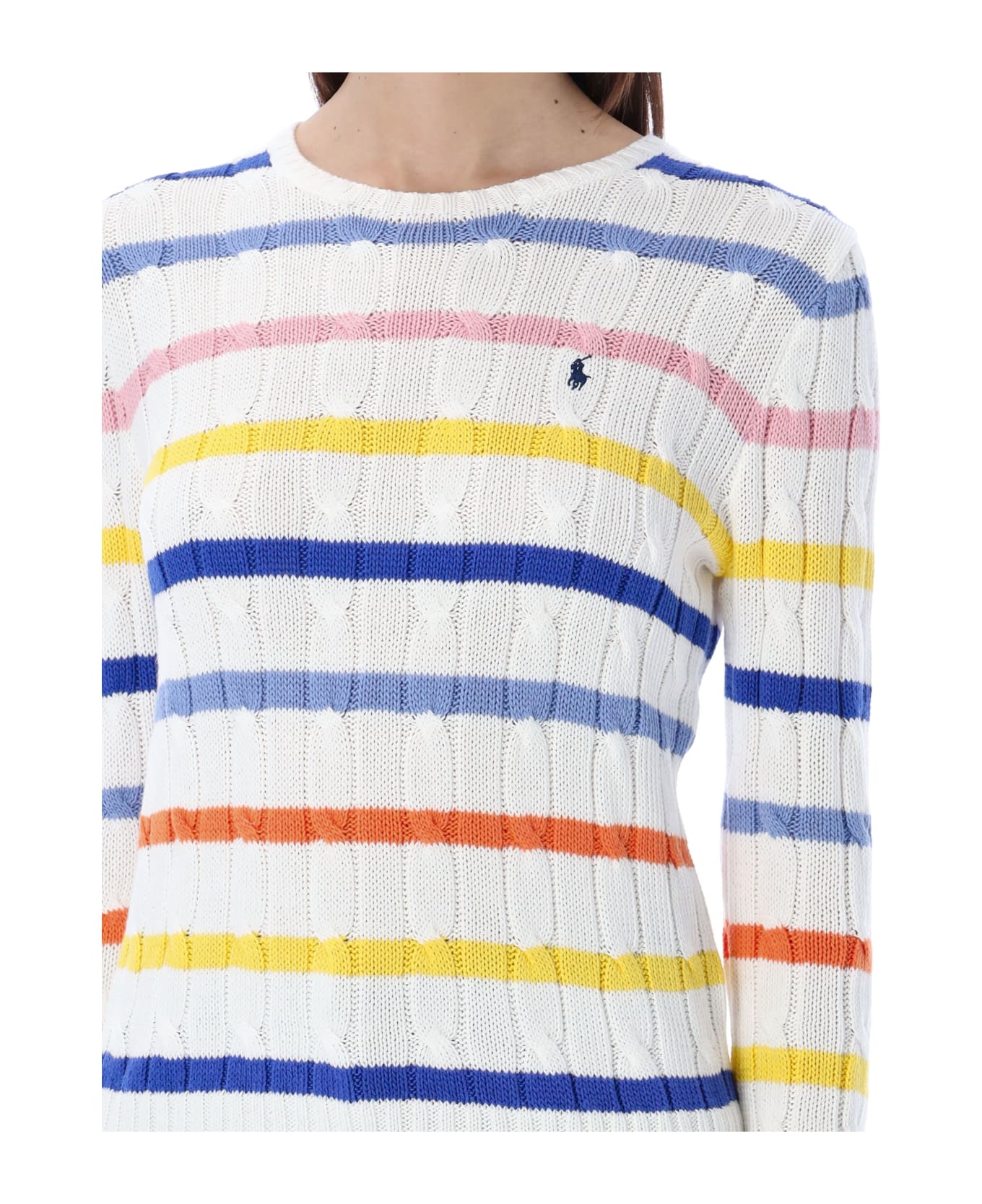 Polo Ralph Lauren Striped Cable-knit Sweater - MULTIWHITE