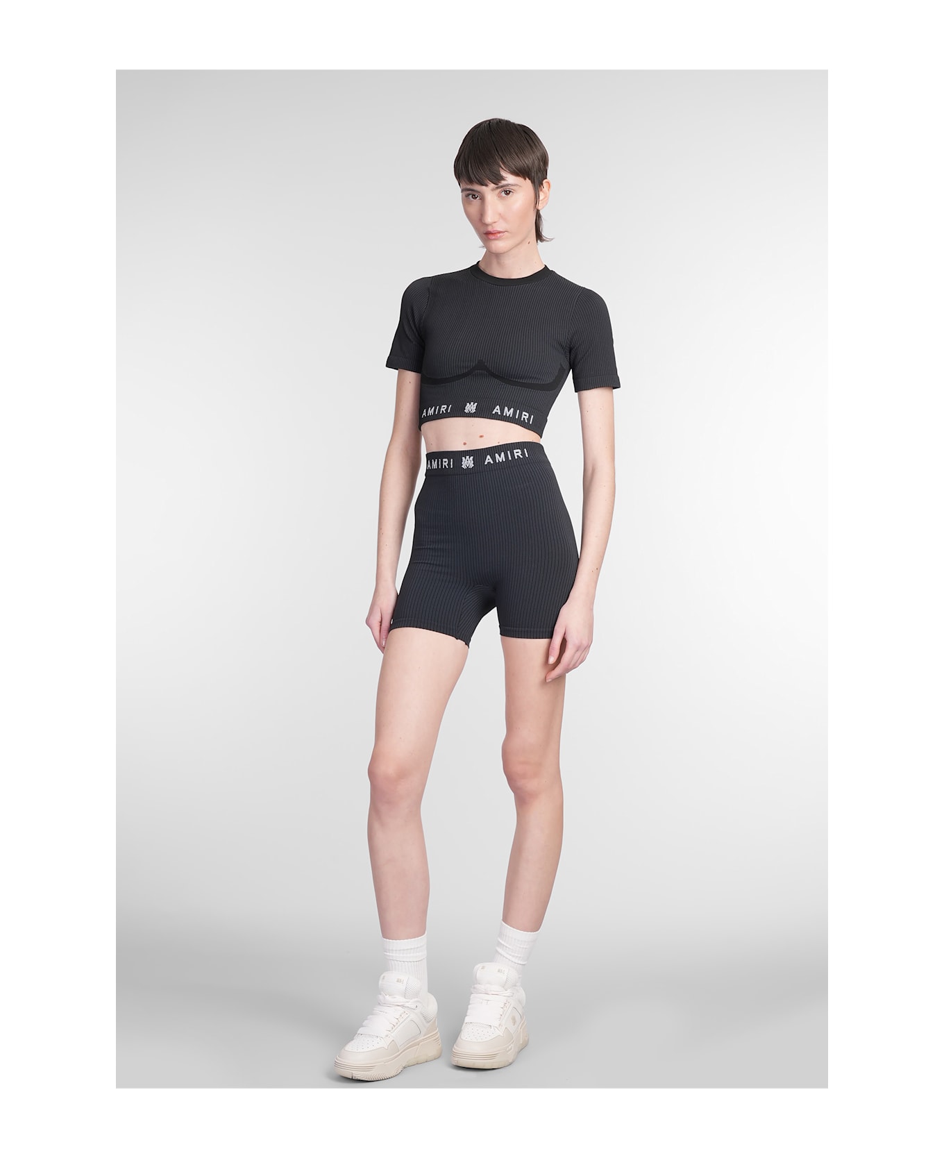 AMIRI Shorts In Black Polyamide - black
