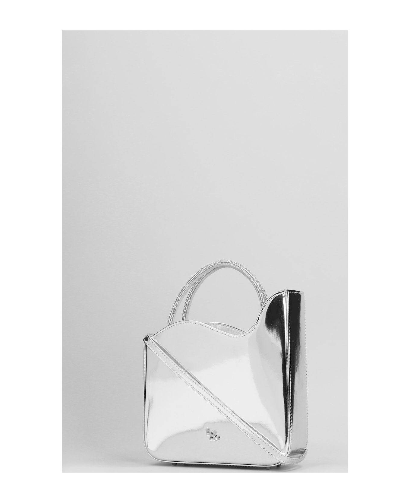 Le Silla Ivy Small Shoulder Bag In Silver Leather - silver