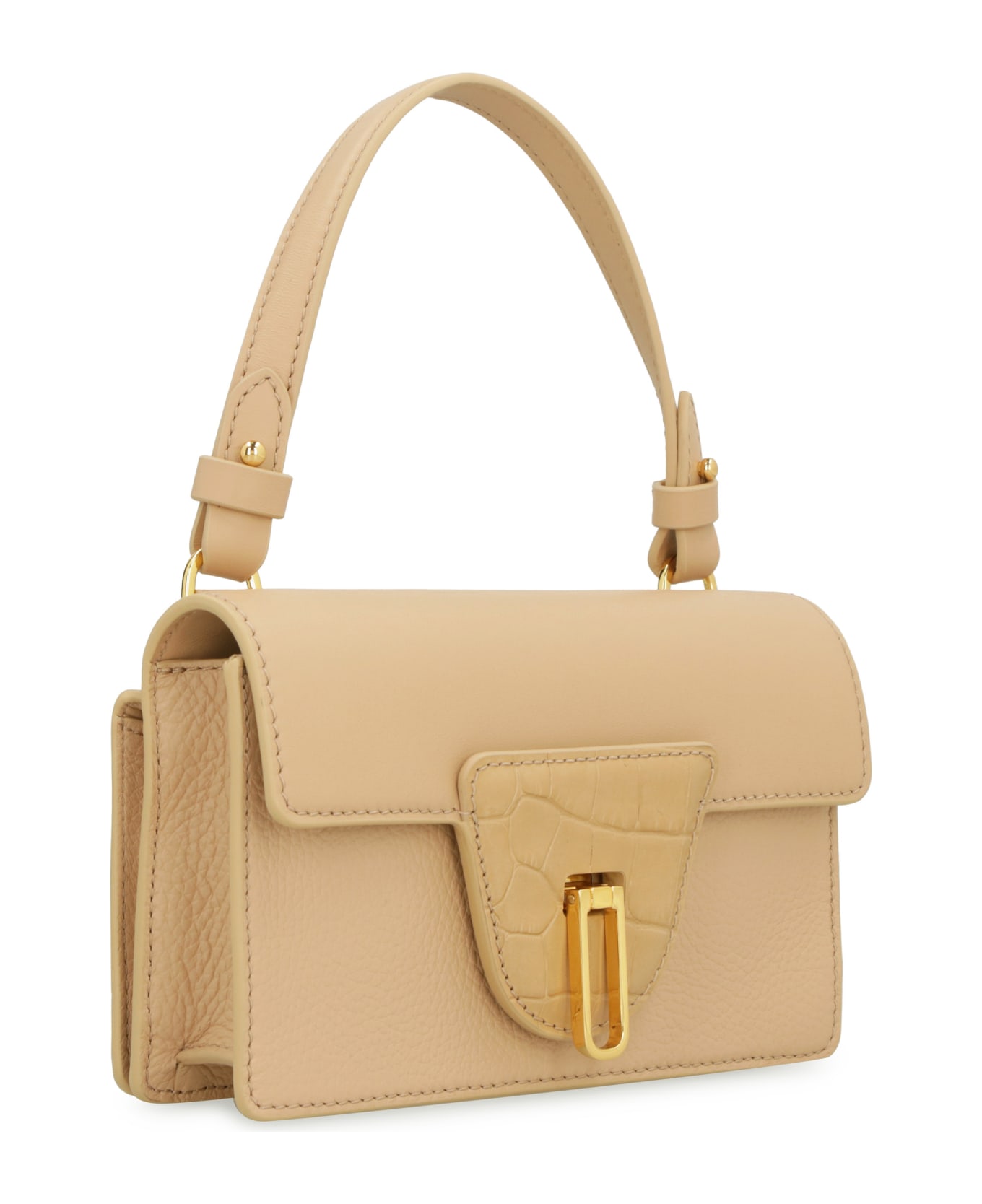 Coccinelle Nico Leather Handbag - Beige