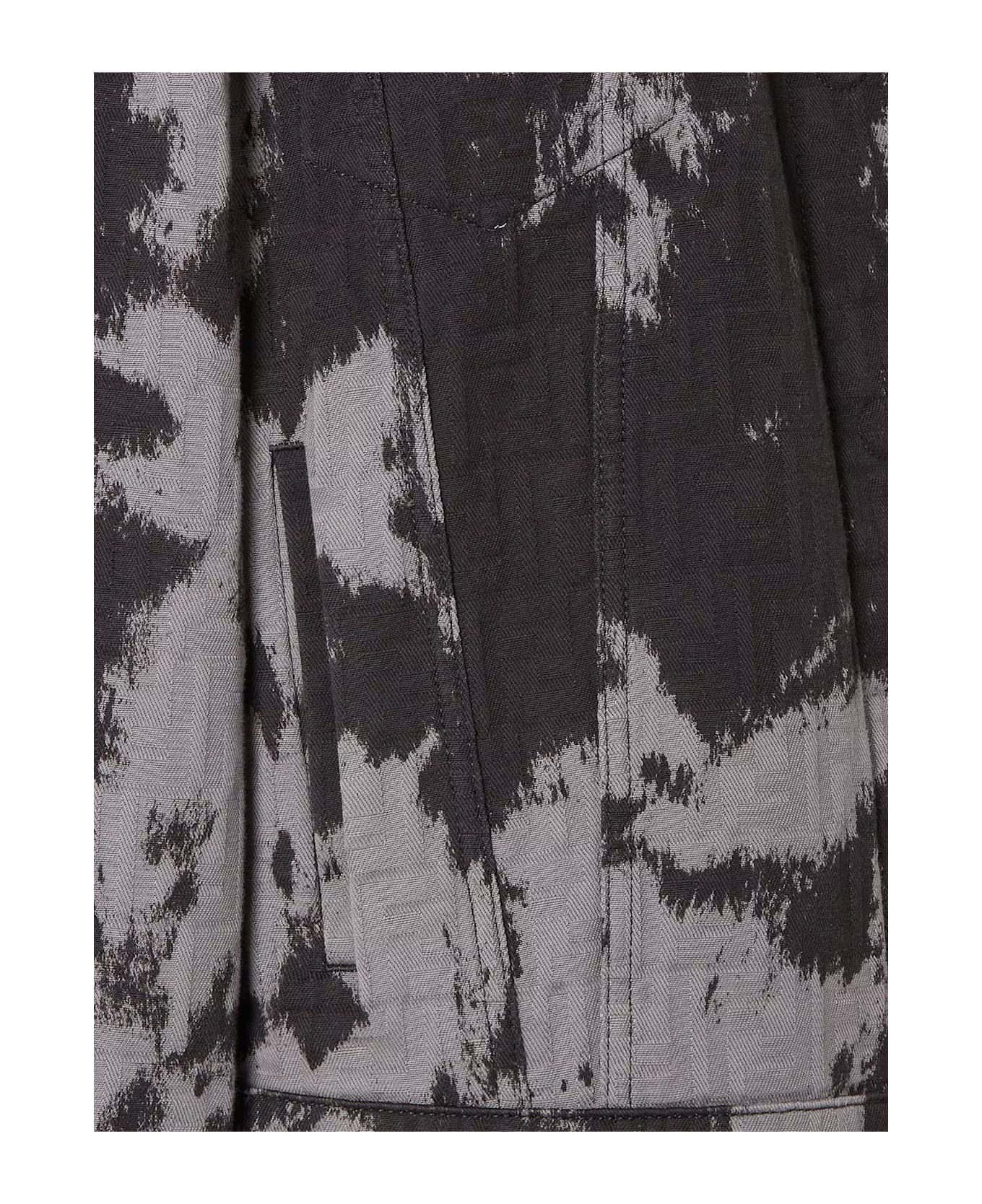 Fendi Ff Animalier Denim Jacket - Black