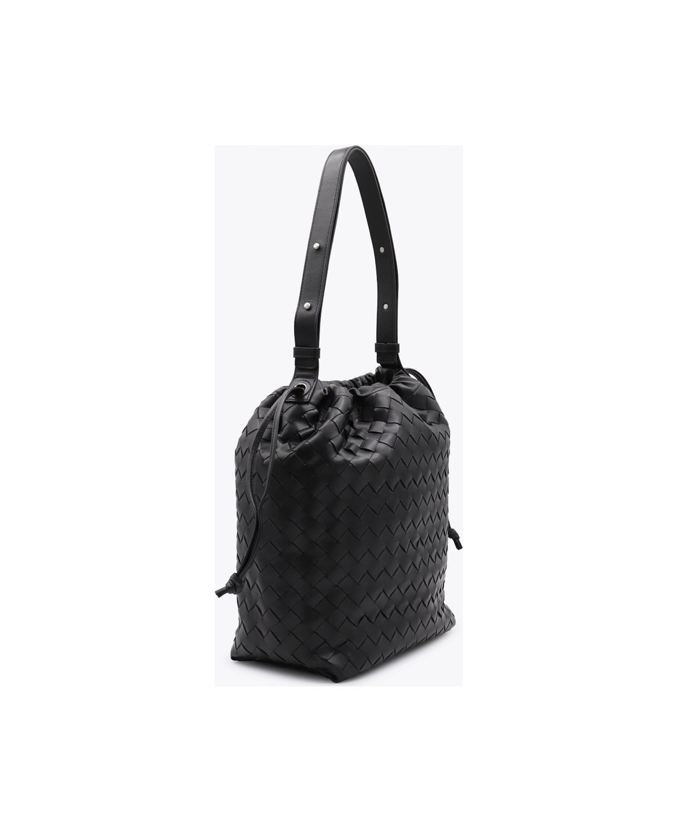 Bottega Veneta Black Leather Avenue 15/a Bag - Black