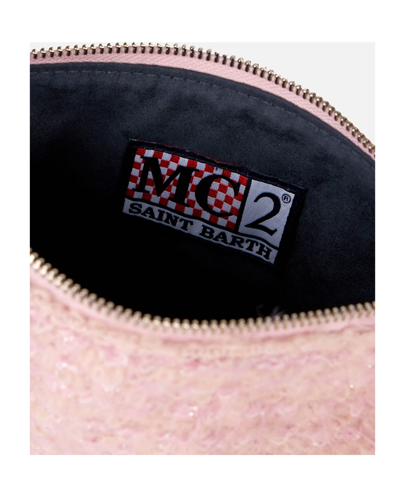 MC2 Saint Barth Parisienne Pink Knit Boucle Cross-body Pouch Bag - PINK