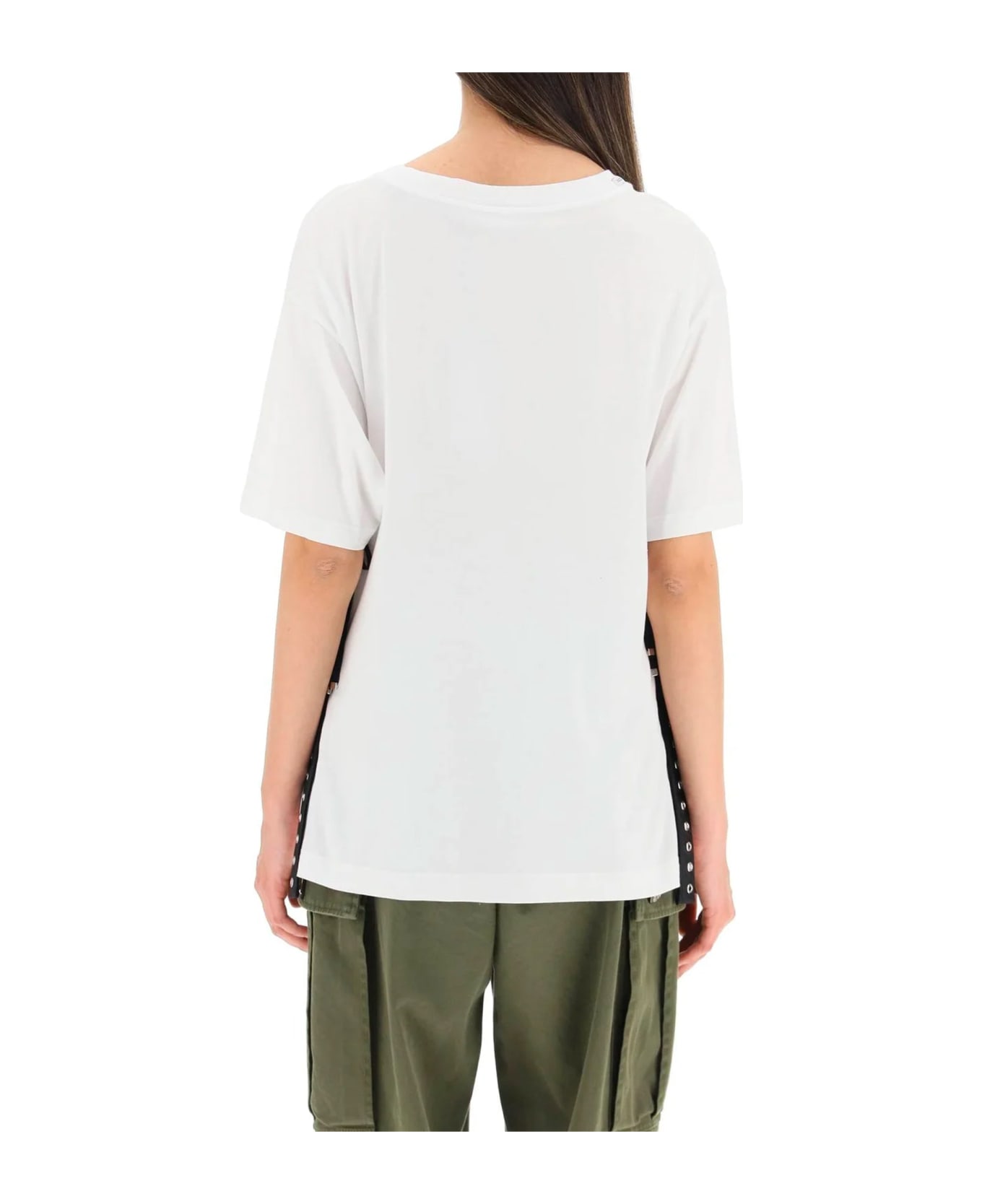 Dolce & Gabbana Lacing Detailed T-shirt - White Tシャツ